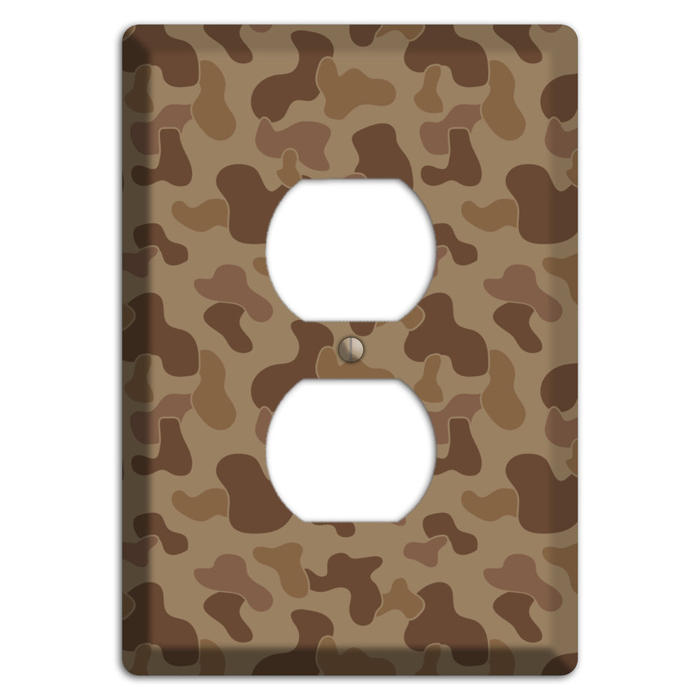 Jungle Brown Camo Duplex Outlet Wallplate