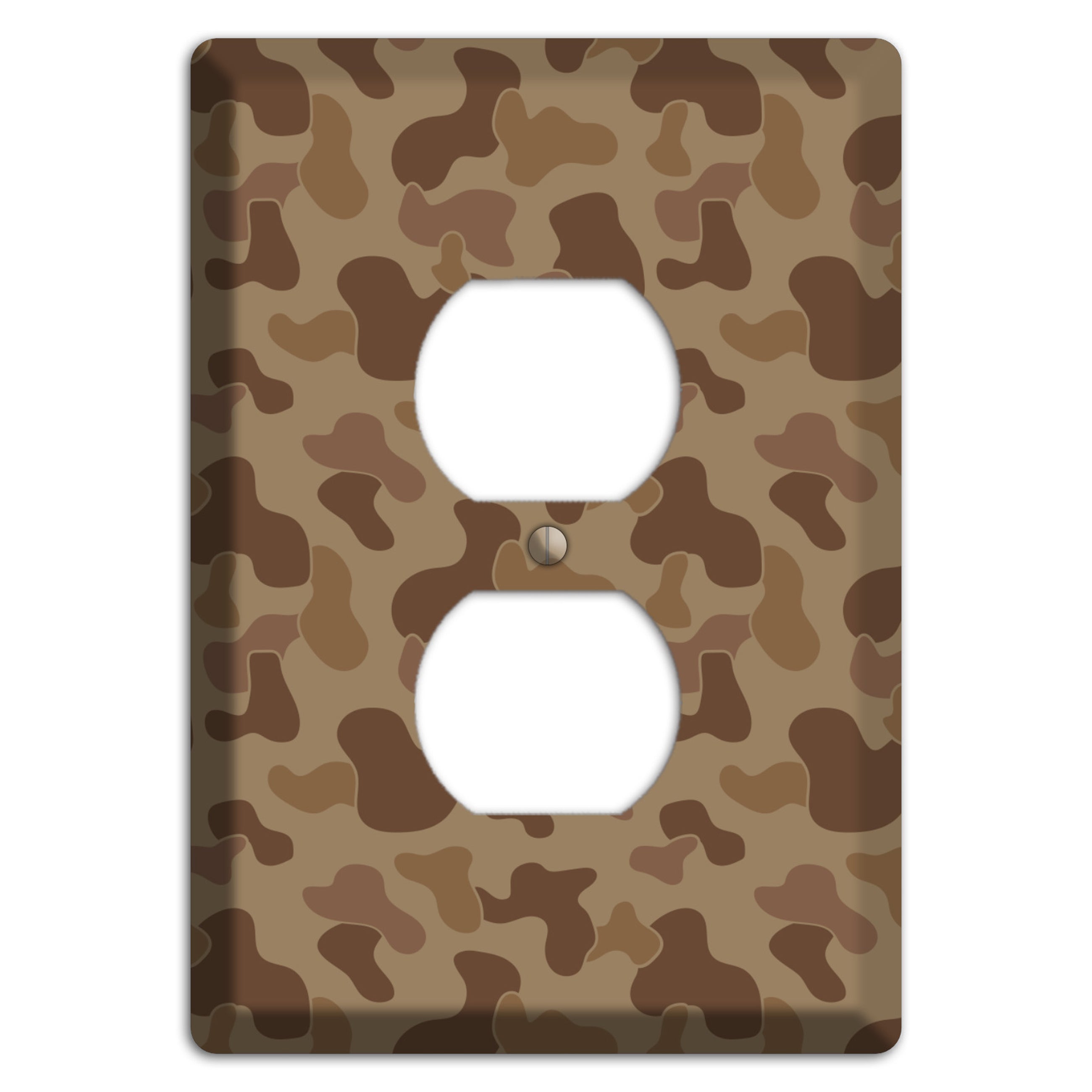 Jungle Brown Camo Duplex Outlet Wallplate