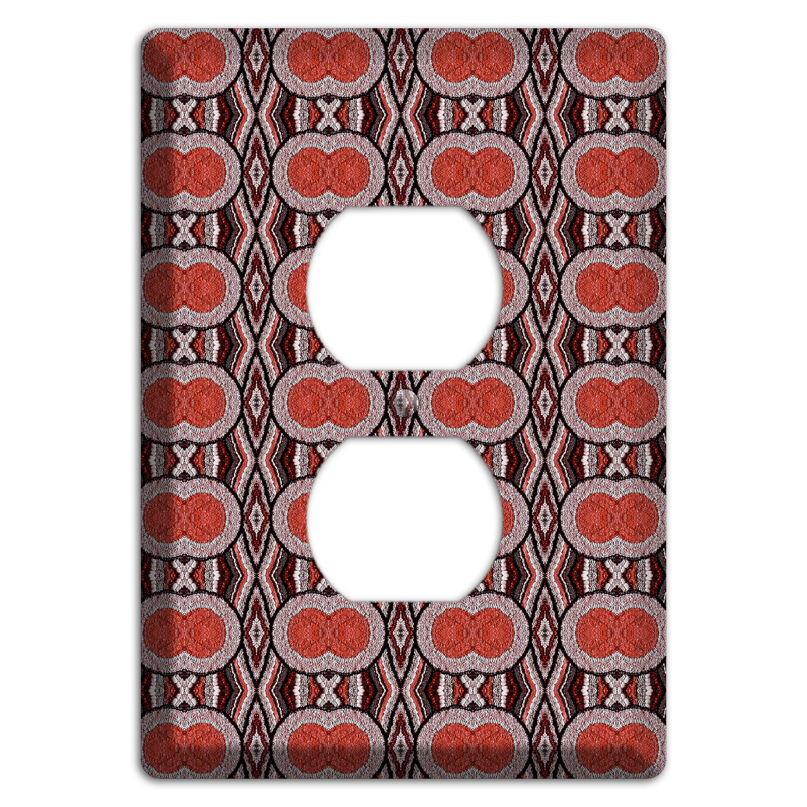 Red Tapestry Duplex Outlet Wallplate