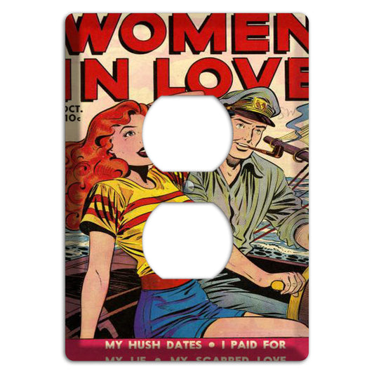 Women in Love Vintage Comics Duplex Outlet Wallplate