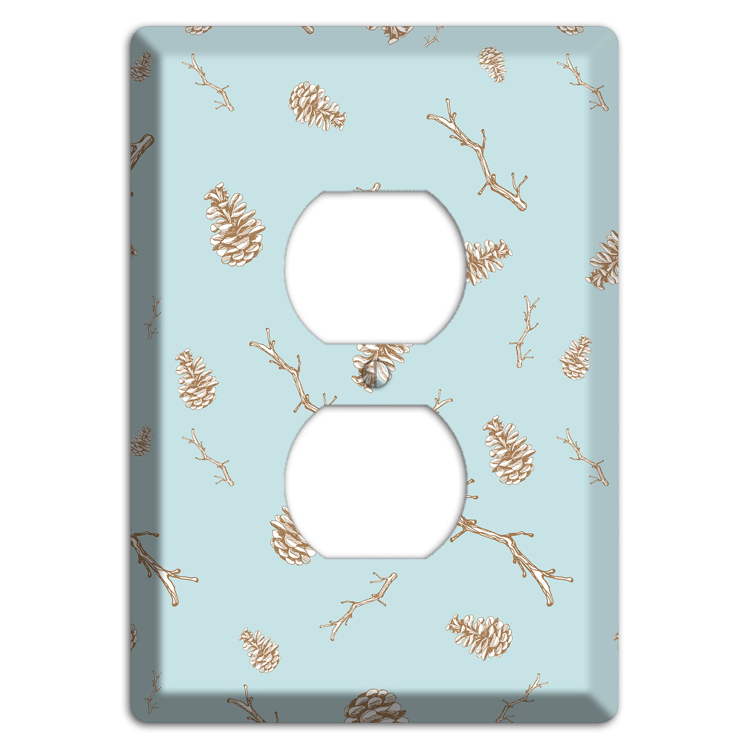 Wildlife Pinecones & Twigs Duplex Outlet Wallplate