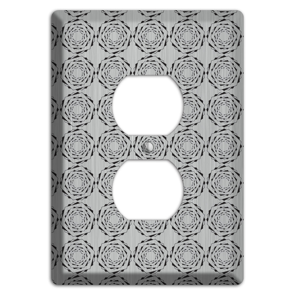 Hexagon Rotation Stainless Steel Duplex Outlet Wallplate