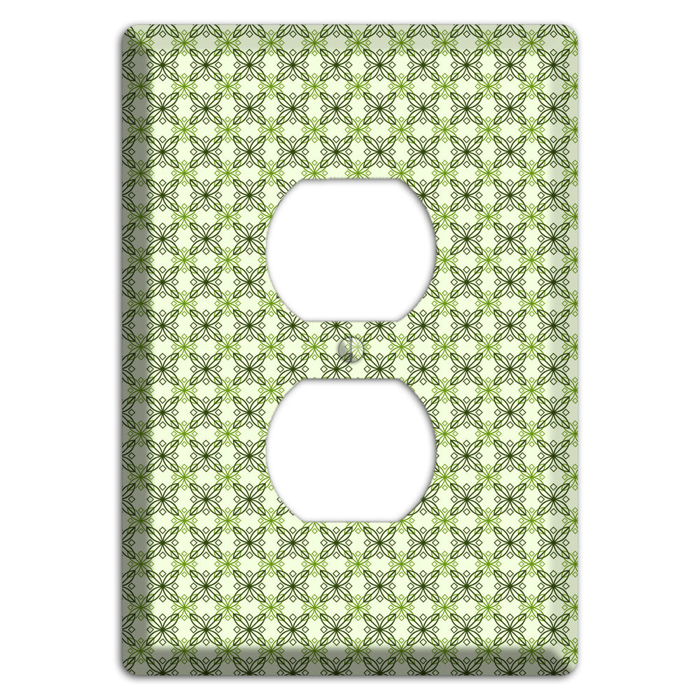 Multi Green Overlain Foulard Duplex Outlet Wallplate