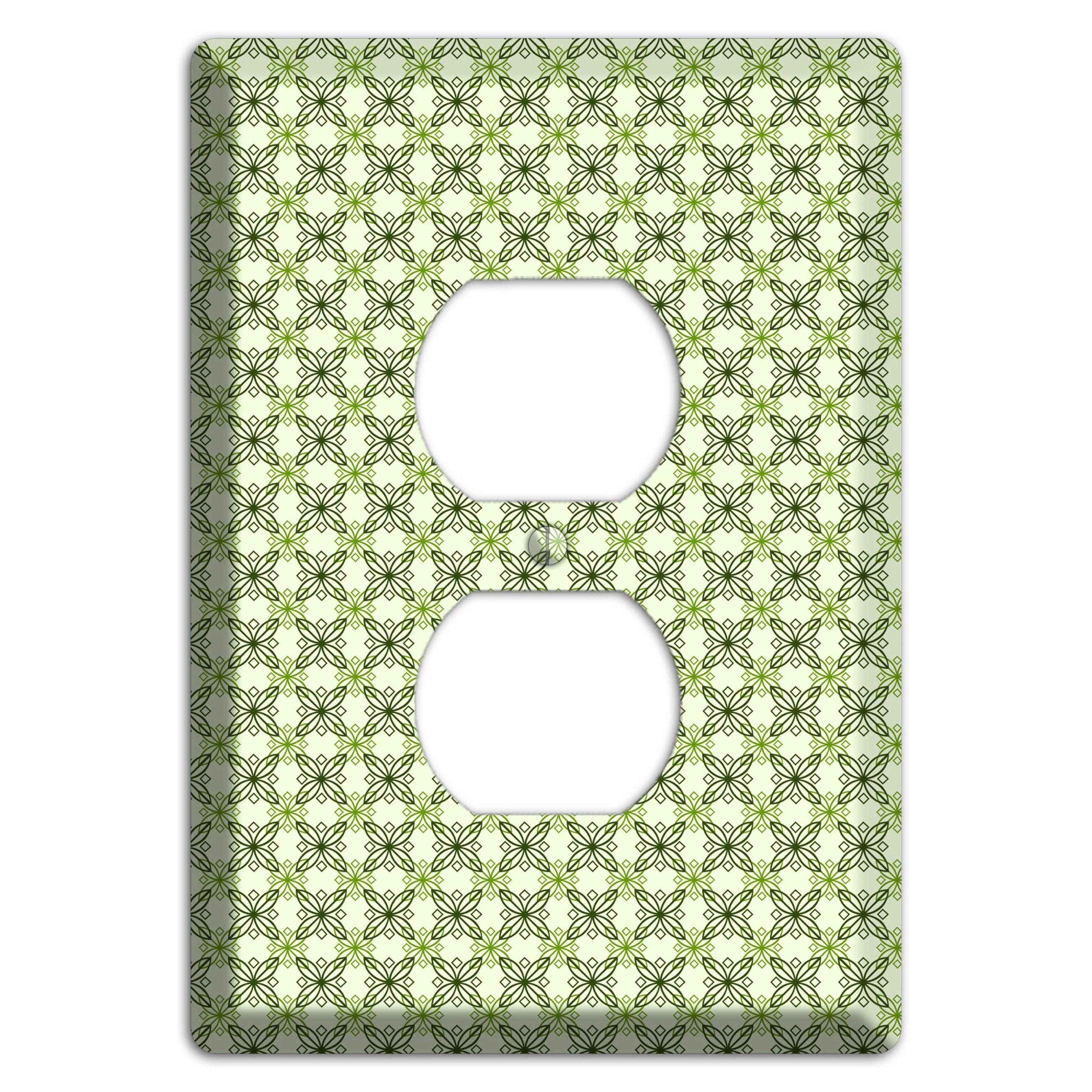 Multi Green Overlain Foulard Duplex Outlet Wallplate