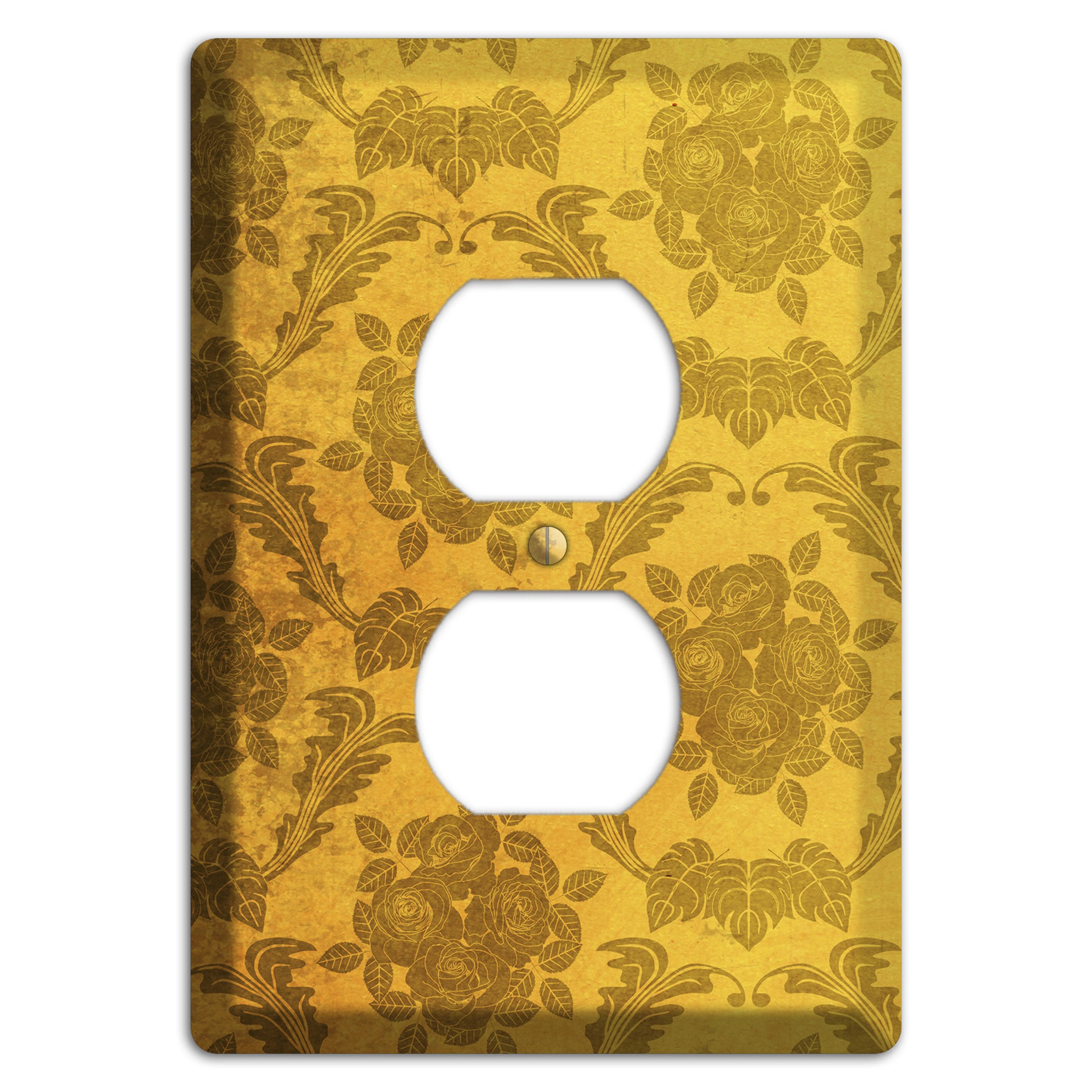 Tusock Vintage Rose Damask Duplex Outlet Wallplate