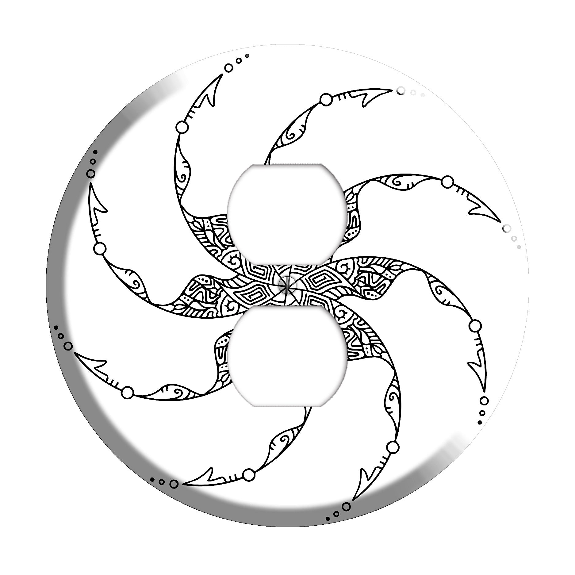 Spiral Mandala A Duplex Outlet Wallplate
