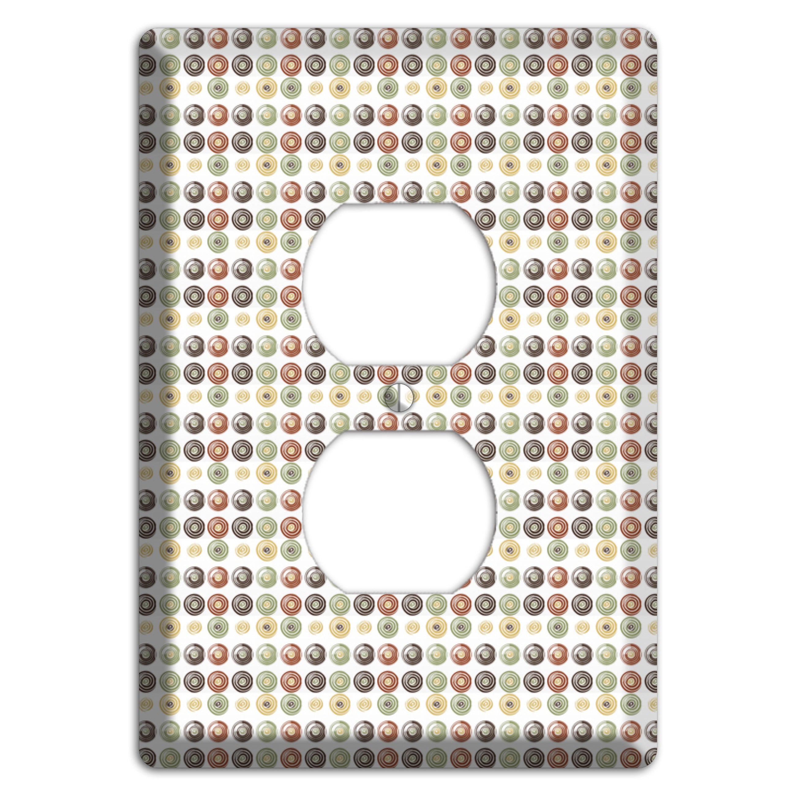 Multo Color Tiled Dots Duplex Outlet Wallplate