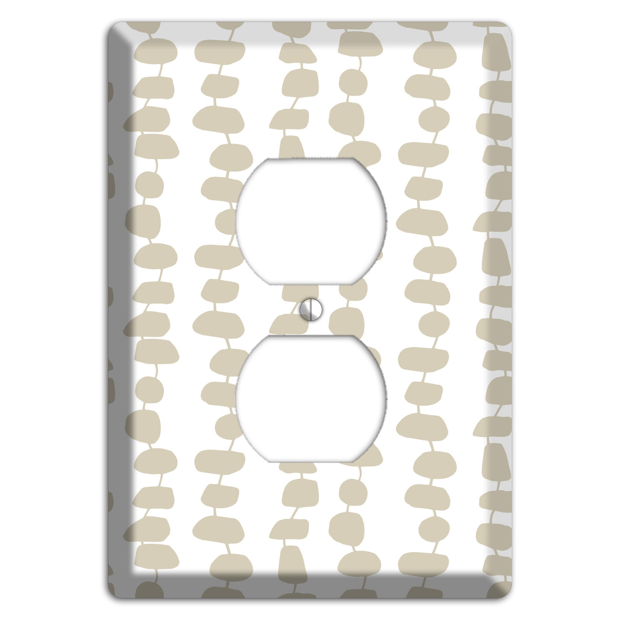 Simple Scandanavian Style M Duplex Outlet Wallplate