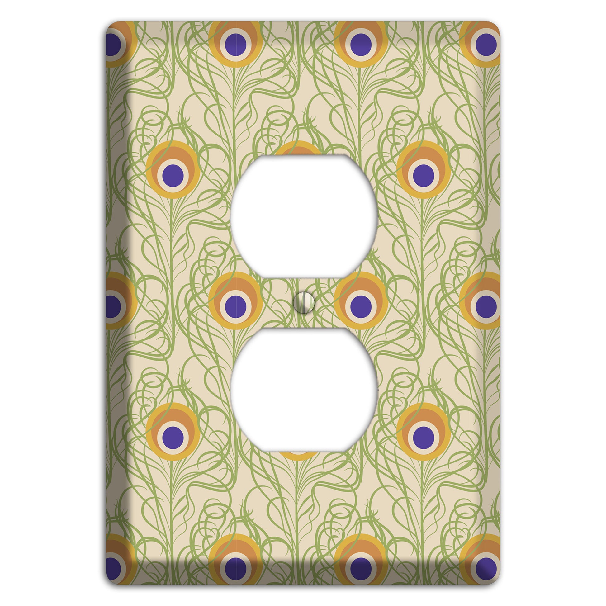 Nouveau Peacock Duplex Outlet Wallplate
