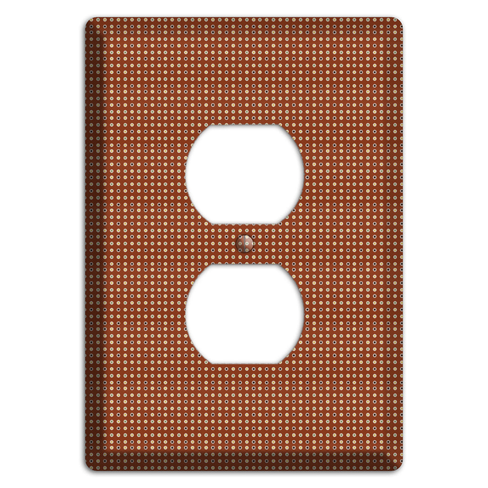 Maroon Weave Duplex Outlet Wallplate