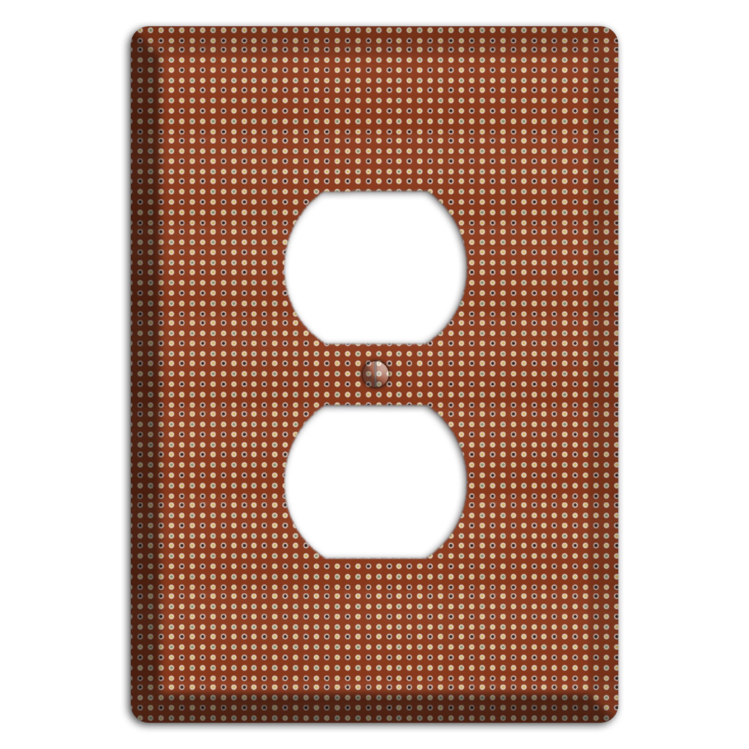 Maroon Weave Duplex Outlet Wallplate
