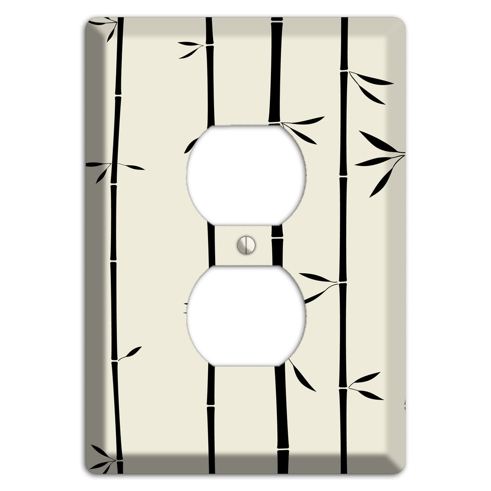 Beige Bamboo Duplex Outlet Wallplate
