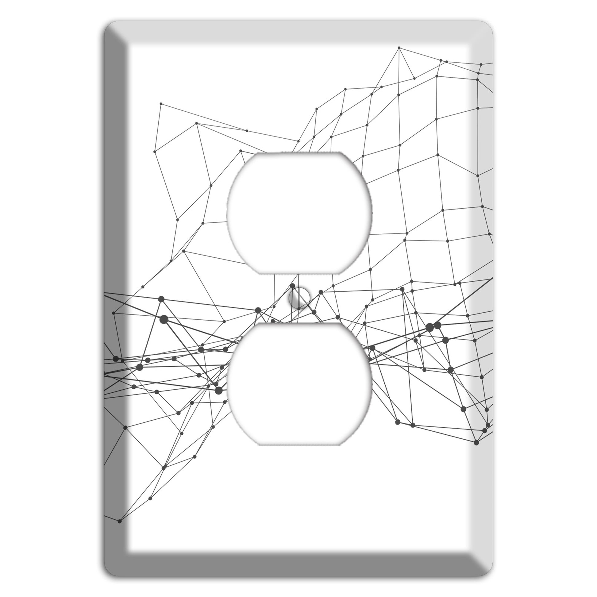 Linear K Duplex Outlet Wallplate