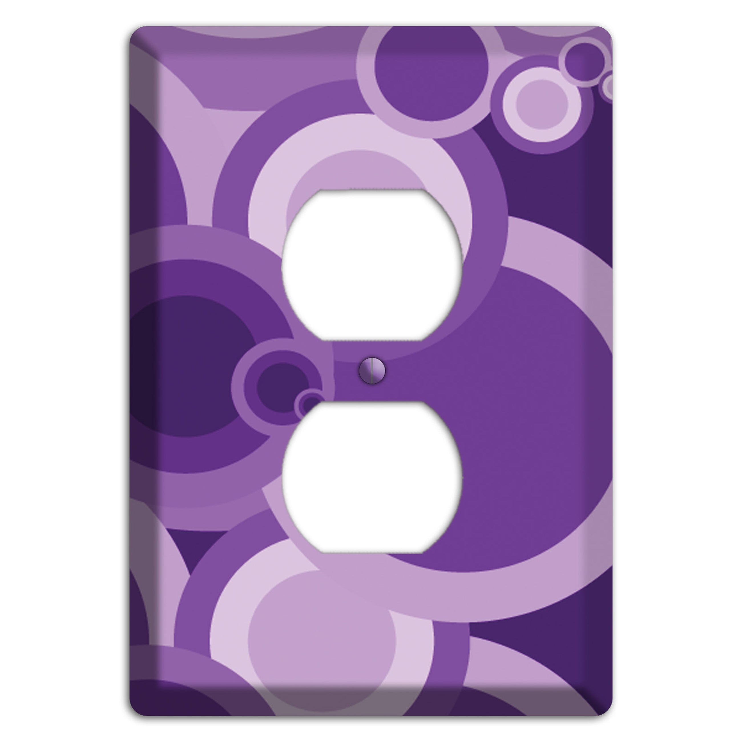 Purple Circles Duplex Outlet Wallplate