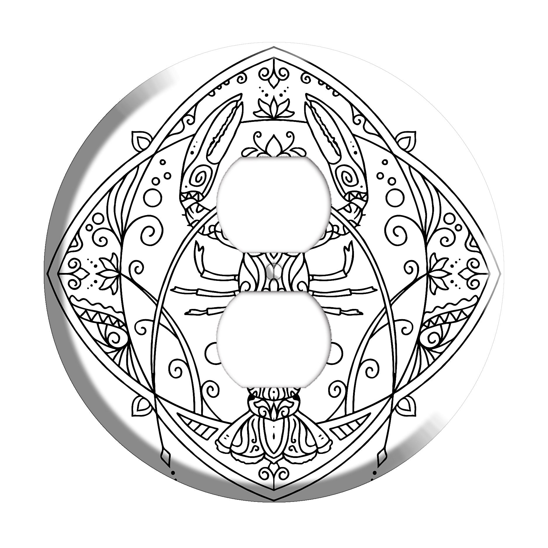 Lobster Mandala Duplex Outlet Wallplate