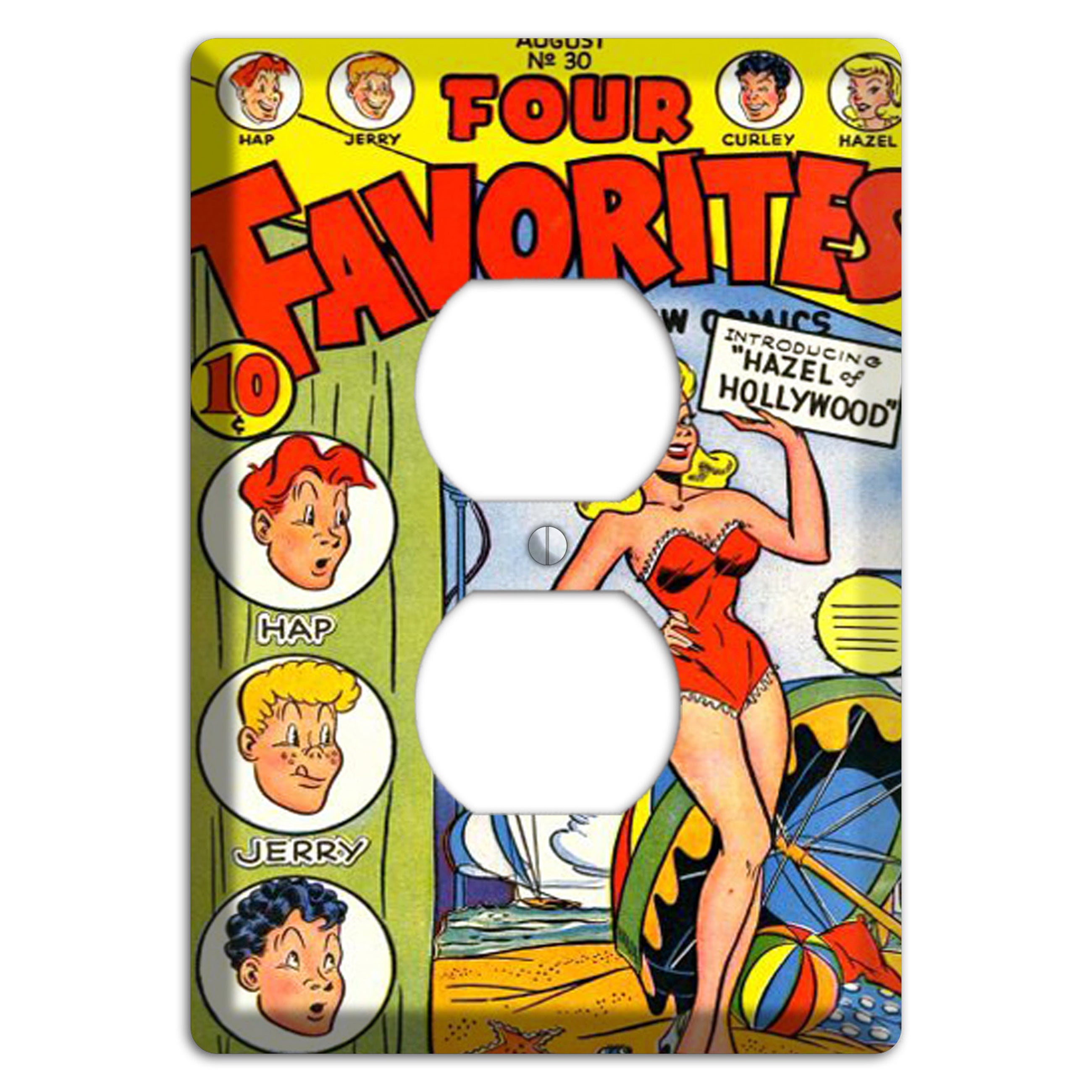 Hazel of Hollywood Vintage Comics Duplex Outlet Wallplate