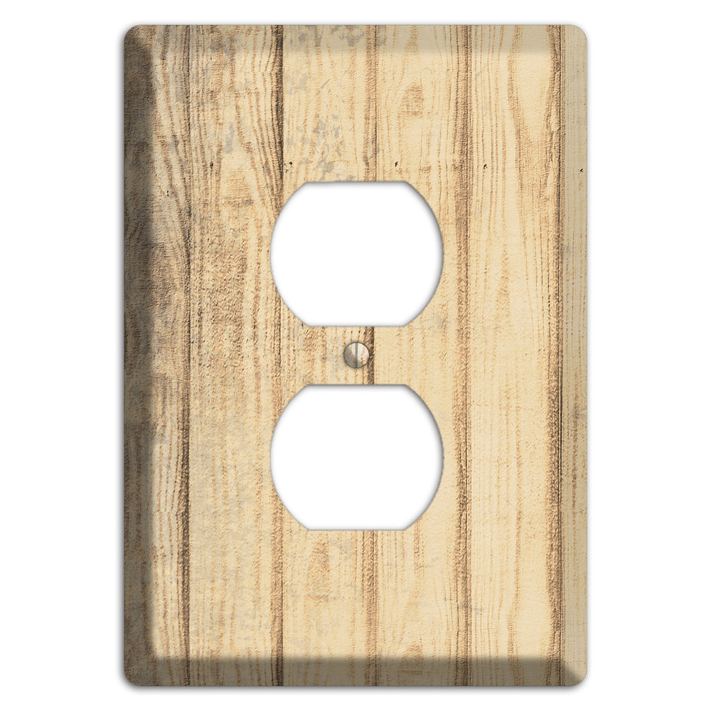 Hampton Weathered Wood Duplex Outlet Wallplate