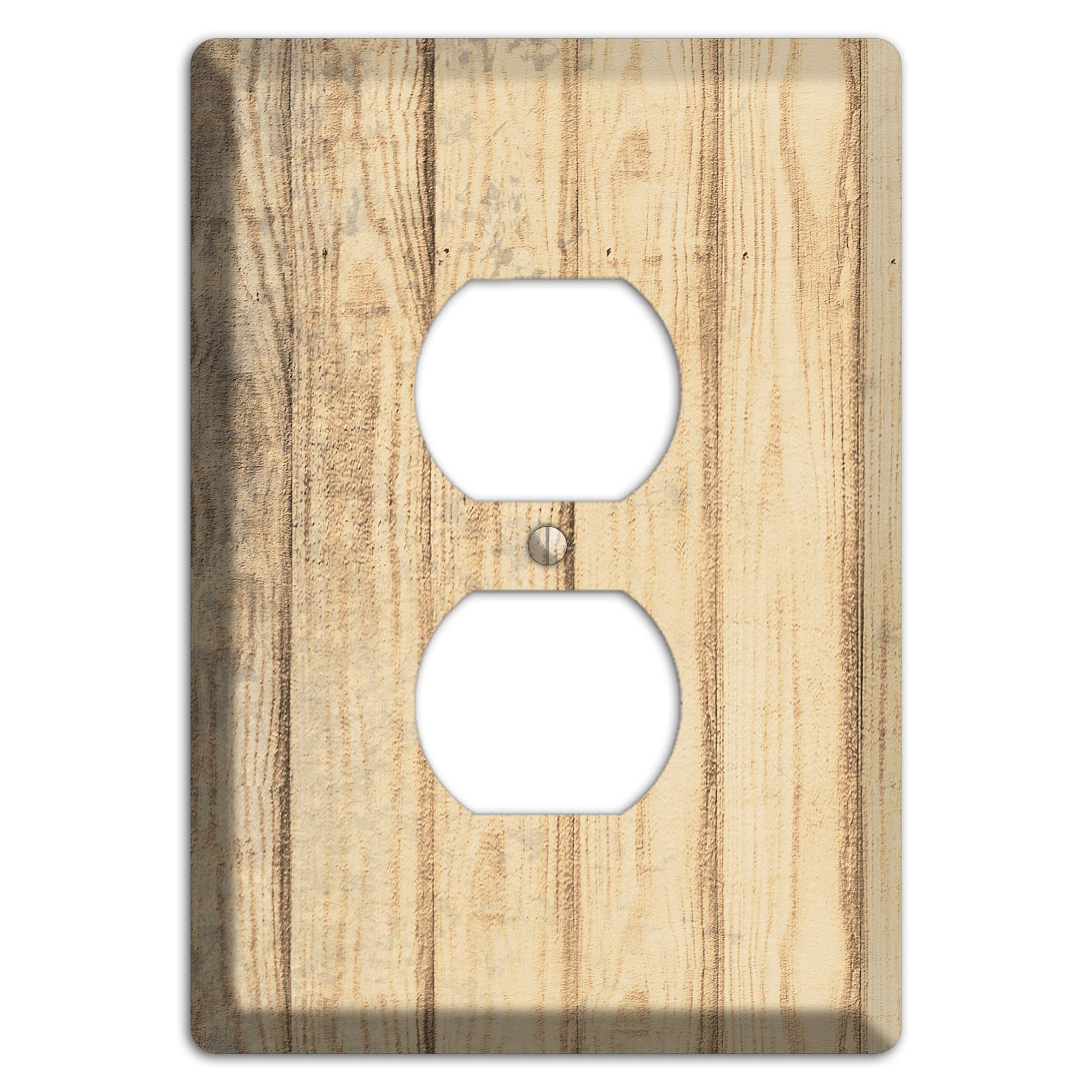 Hampton Weathered Wood Duplex Outlet Wallplate