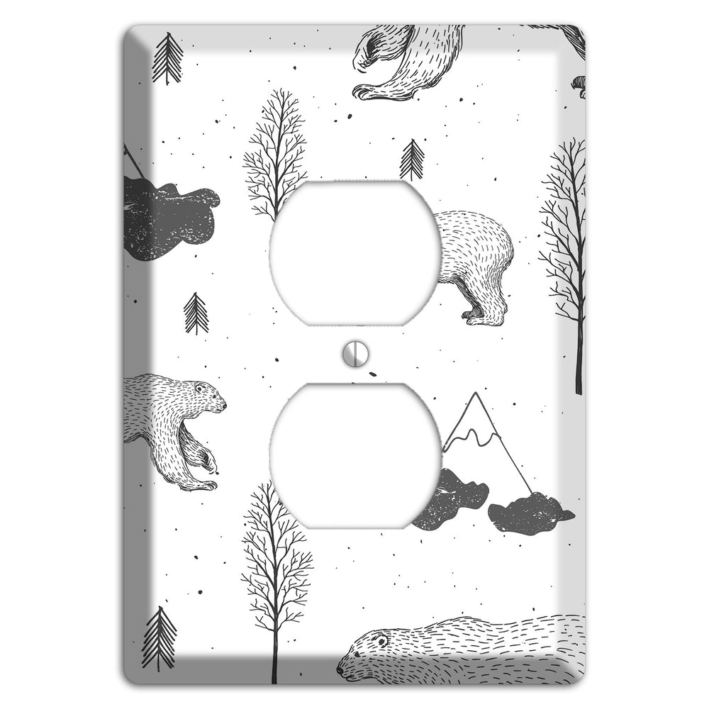 Wildlife Bear Duplex Outlet Wallplate