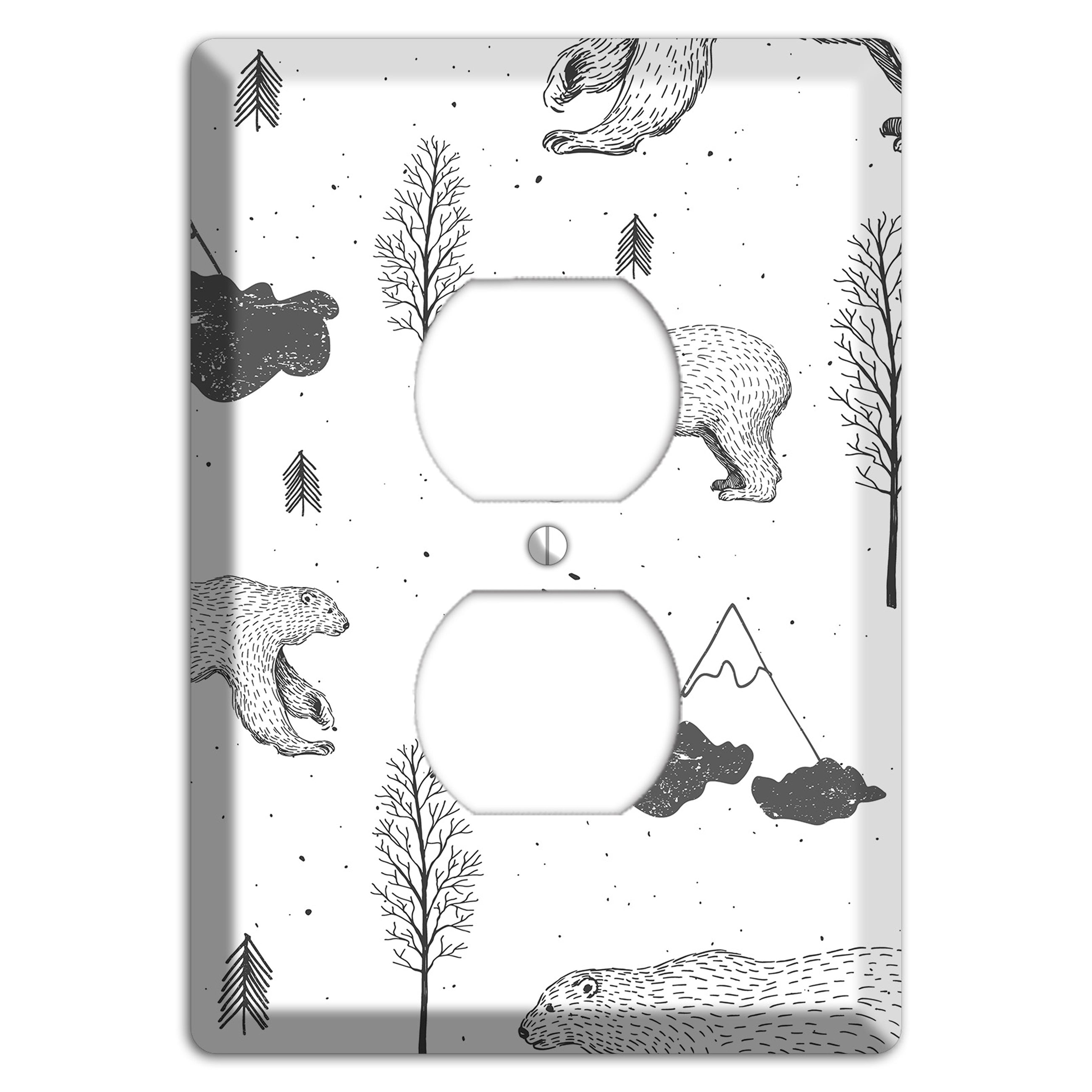 Wildlife Bear Duplex Outlet Wallplate