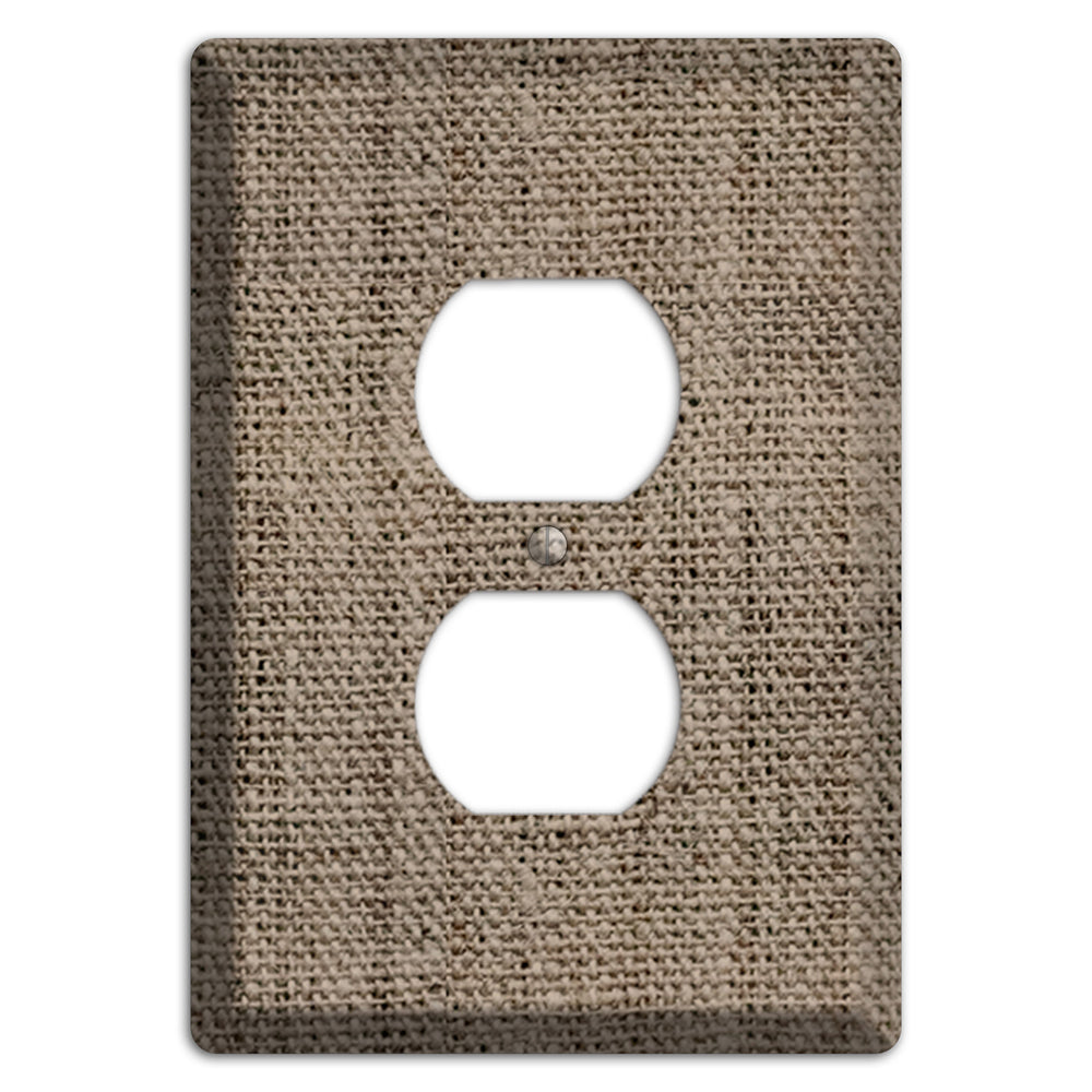 Sand Dune Burlap Duplex Outlet Wallplate