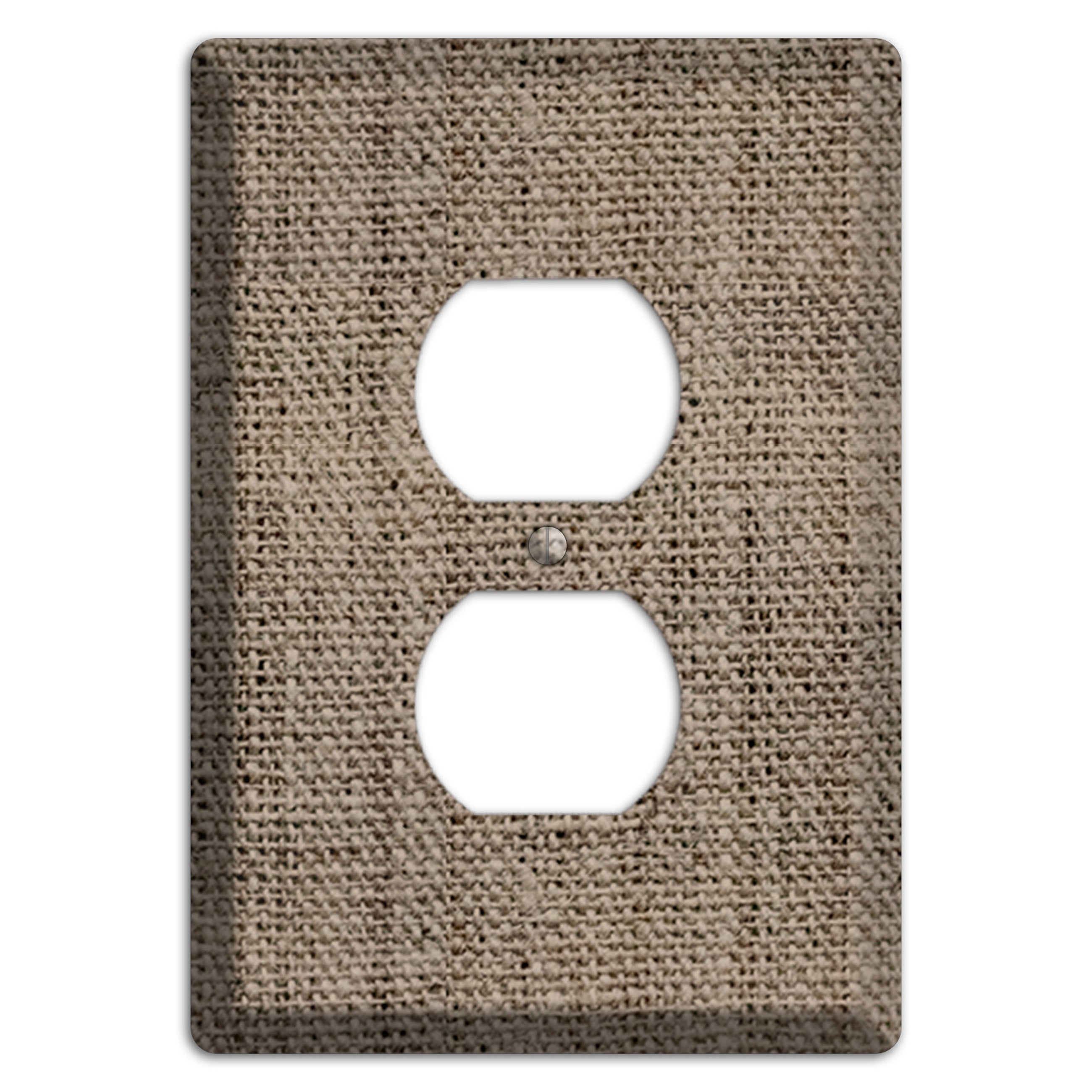 Sand Dune Burlap Duplex Outlet Wallplate