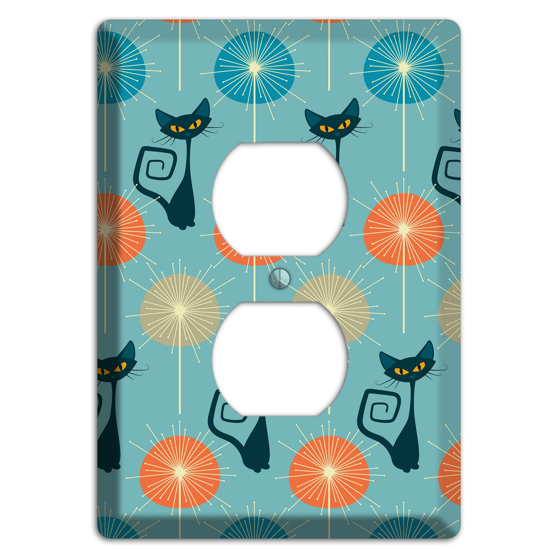 Atomic Burst Kitties Duplex Outlet Wallplate