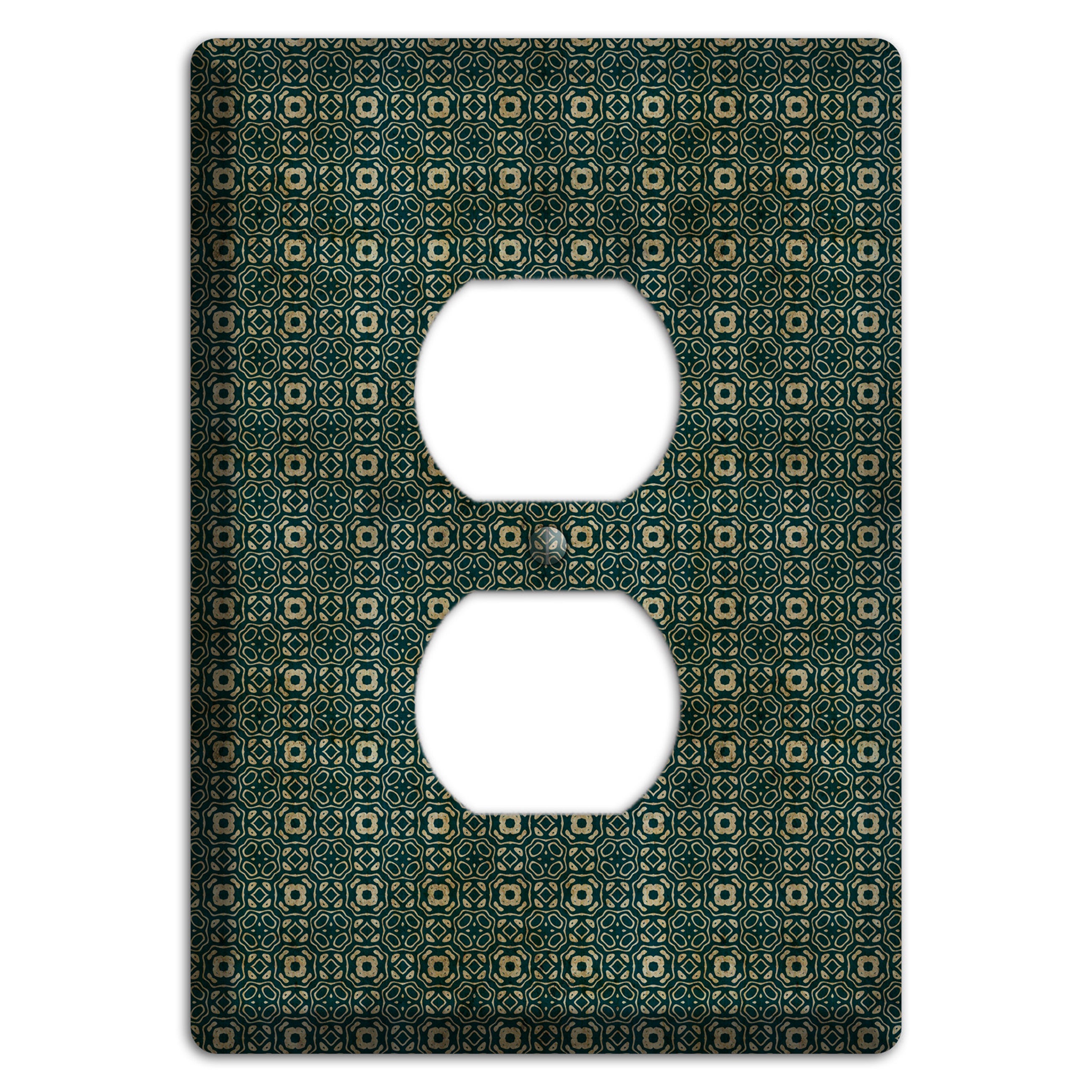 Dark Green Grunge Tapestry Duplex Outlet Wallplate