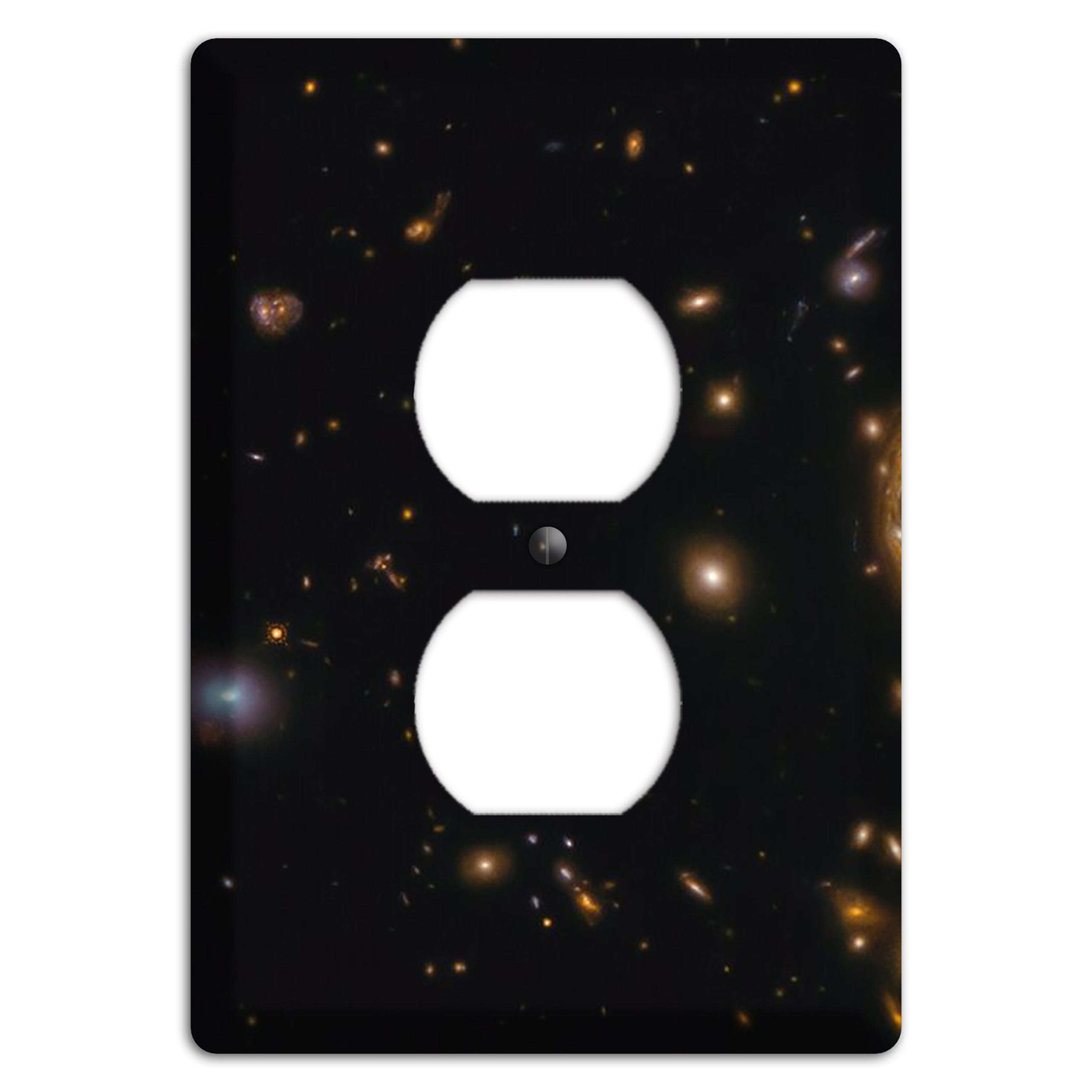Rings of Relativity Duplex Outlet Wallplate