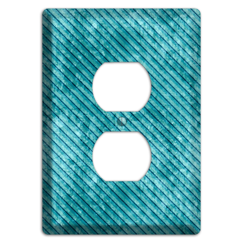 Turquoise Denim Duplex Outlet Wallplate