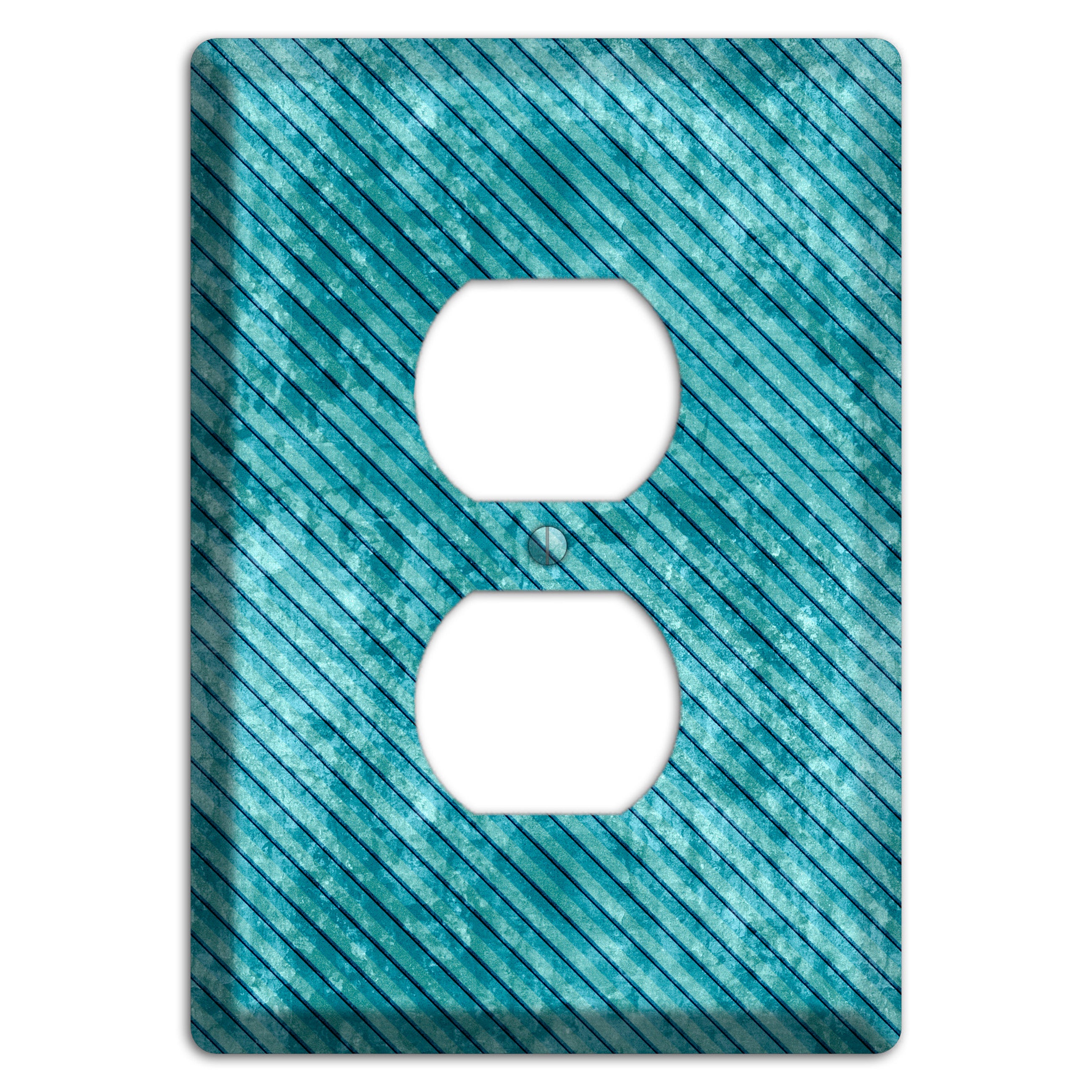 Turquoise Denim Duplex Outlet Wallplate