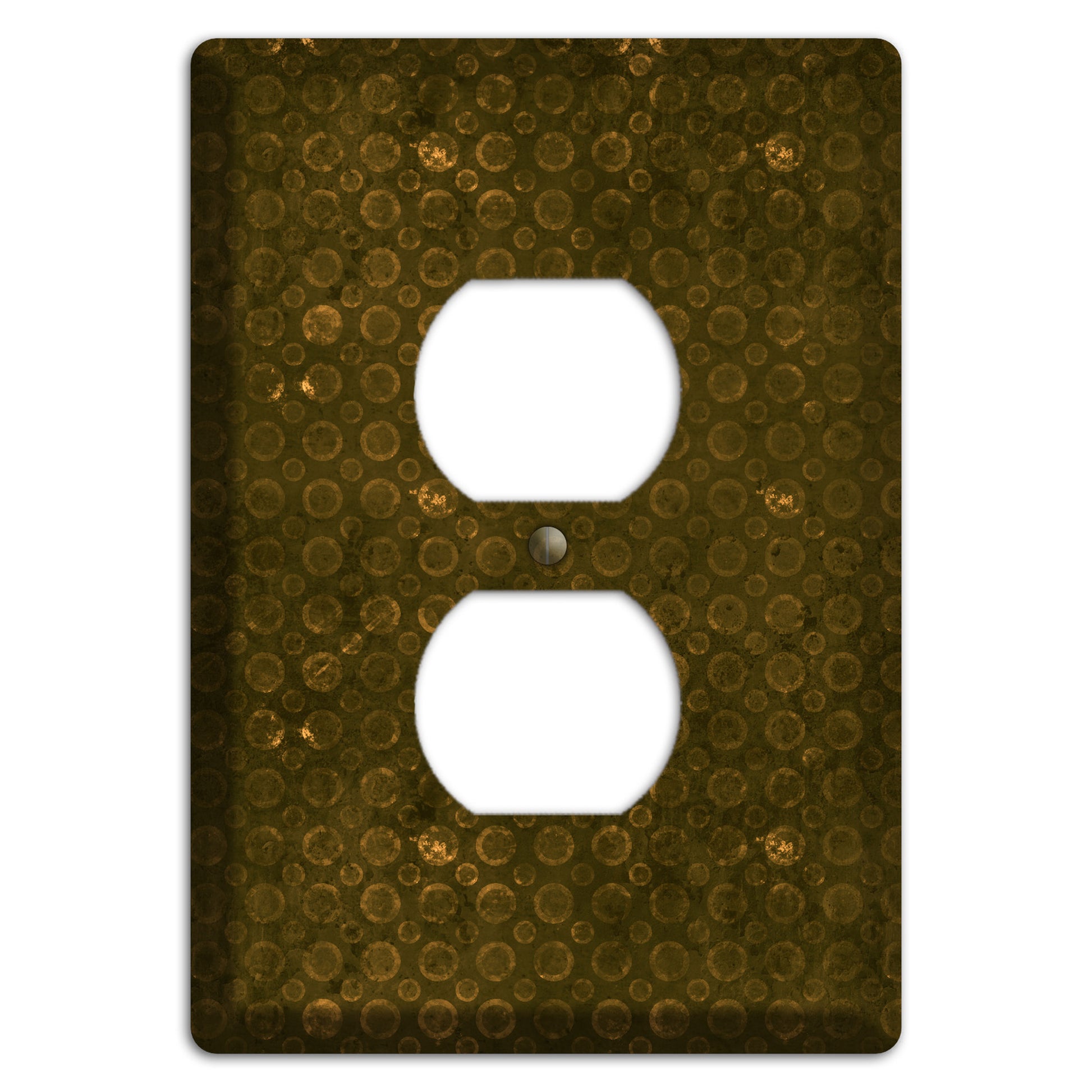 Olive Circles Duplex Outlet Wallplate