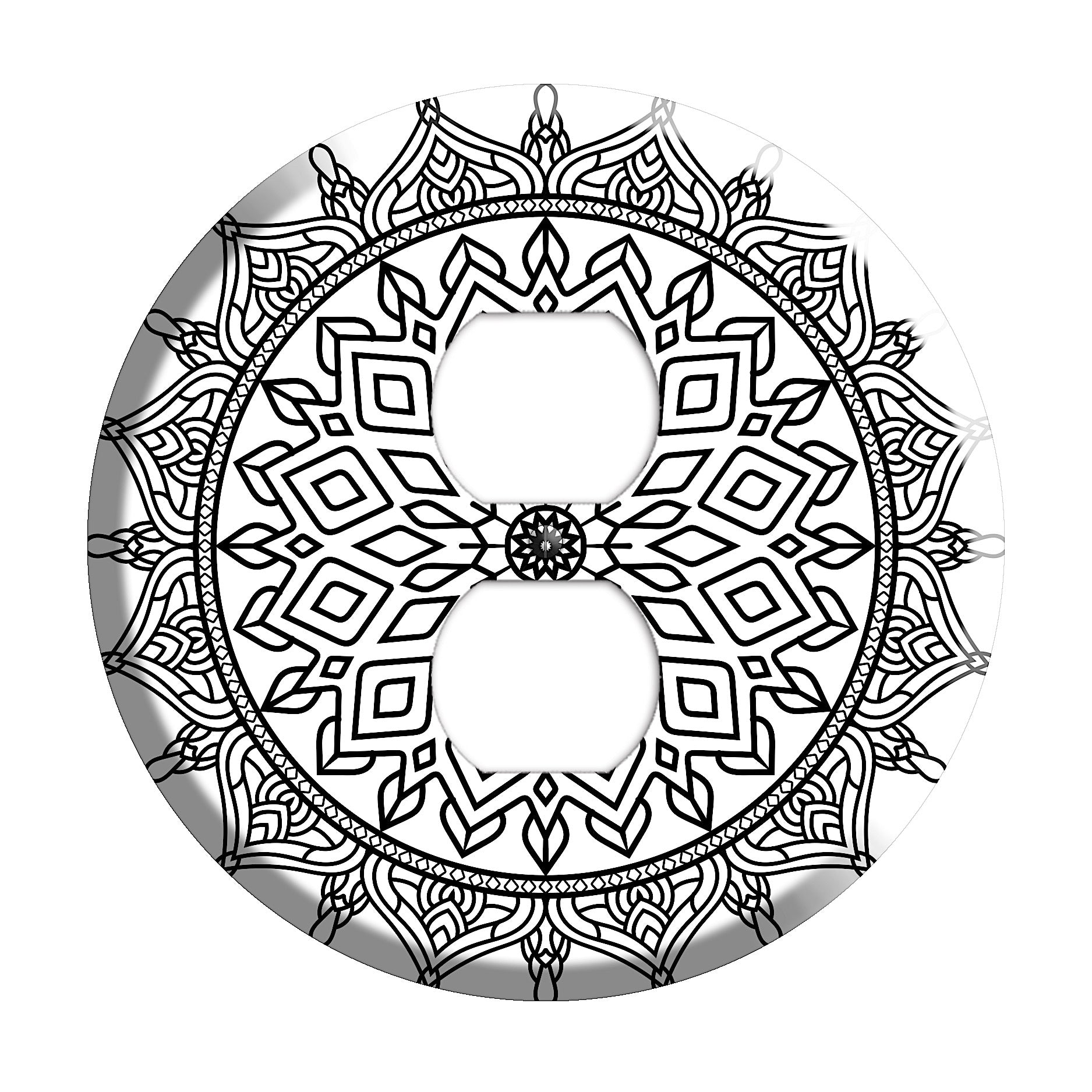 Sun Mandala Duplex Outlet Wallplate