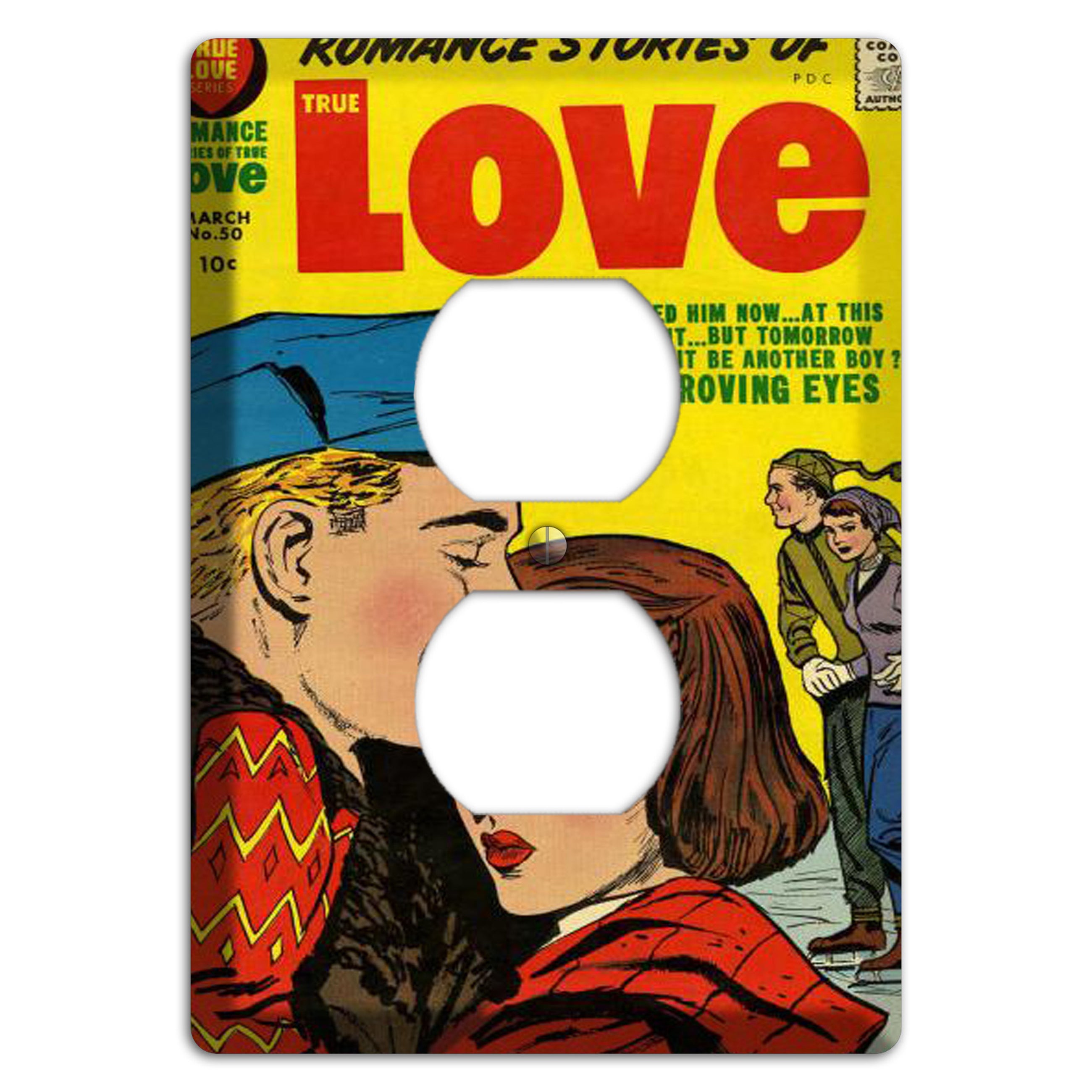 Love Vintage Comics Duplex Outlet Wallplate
