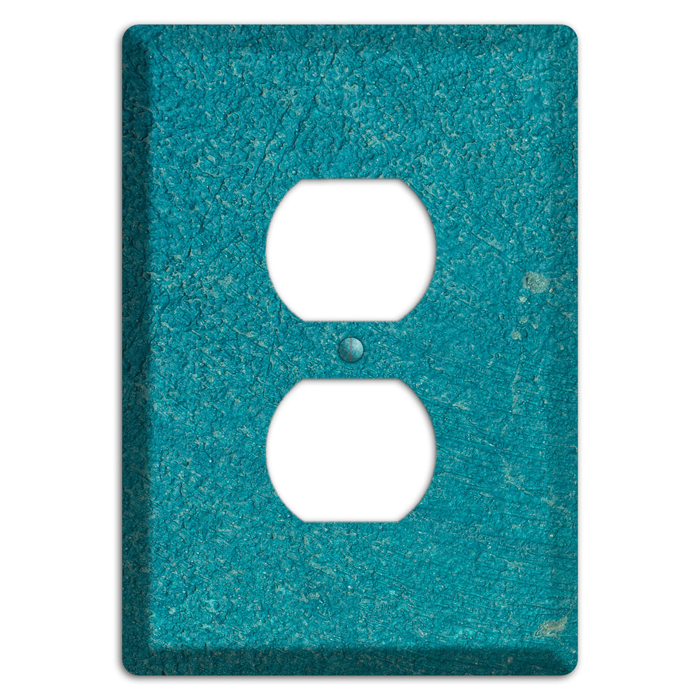 Teal concrete Duplex Outlet Wallplate