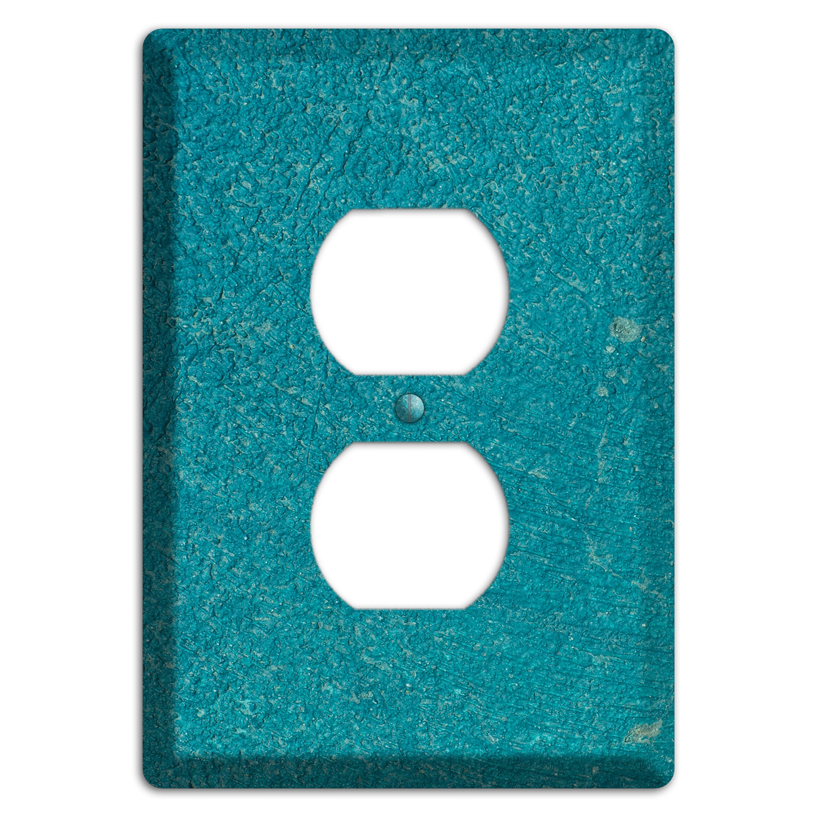 Teal concrete Duplex Outlet Wallplate