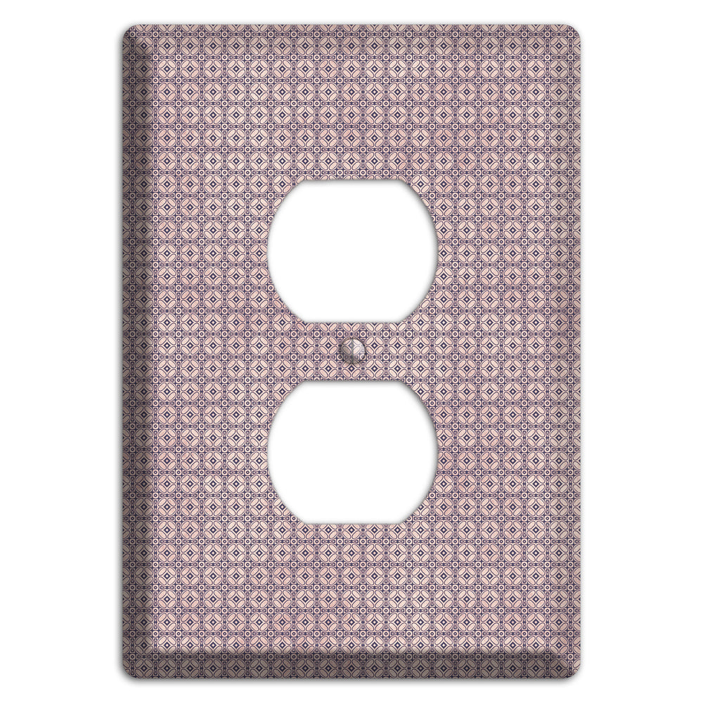 Multi Dusty Mauve Arabesque Duplex Outlet Wallplate