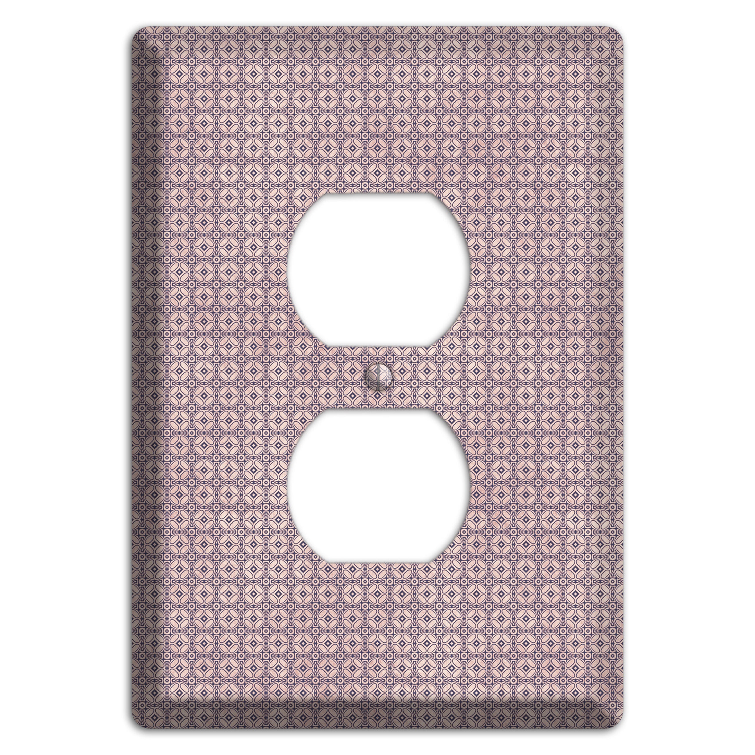 Multi Dusty Mauve Arabesque Duplex Outlet Wallplate