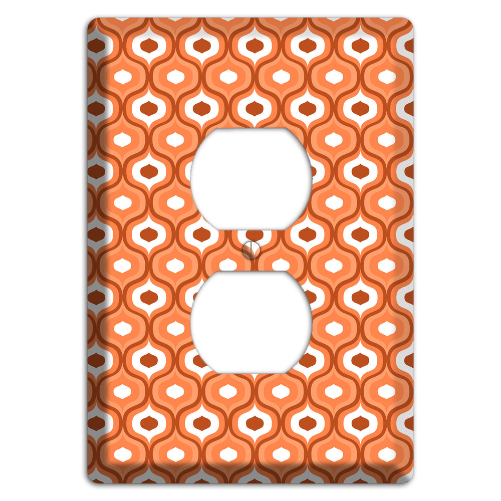 Orange and Red Double Scallop Duplex Outlet Wallplate