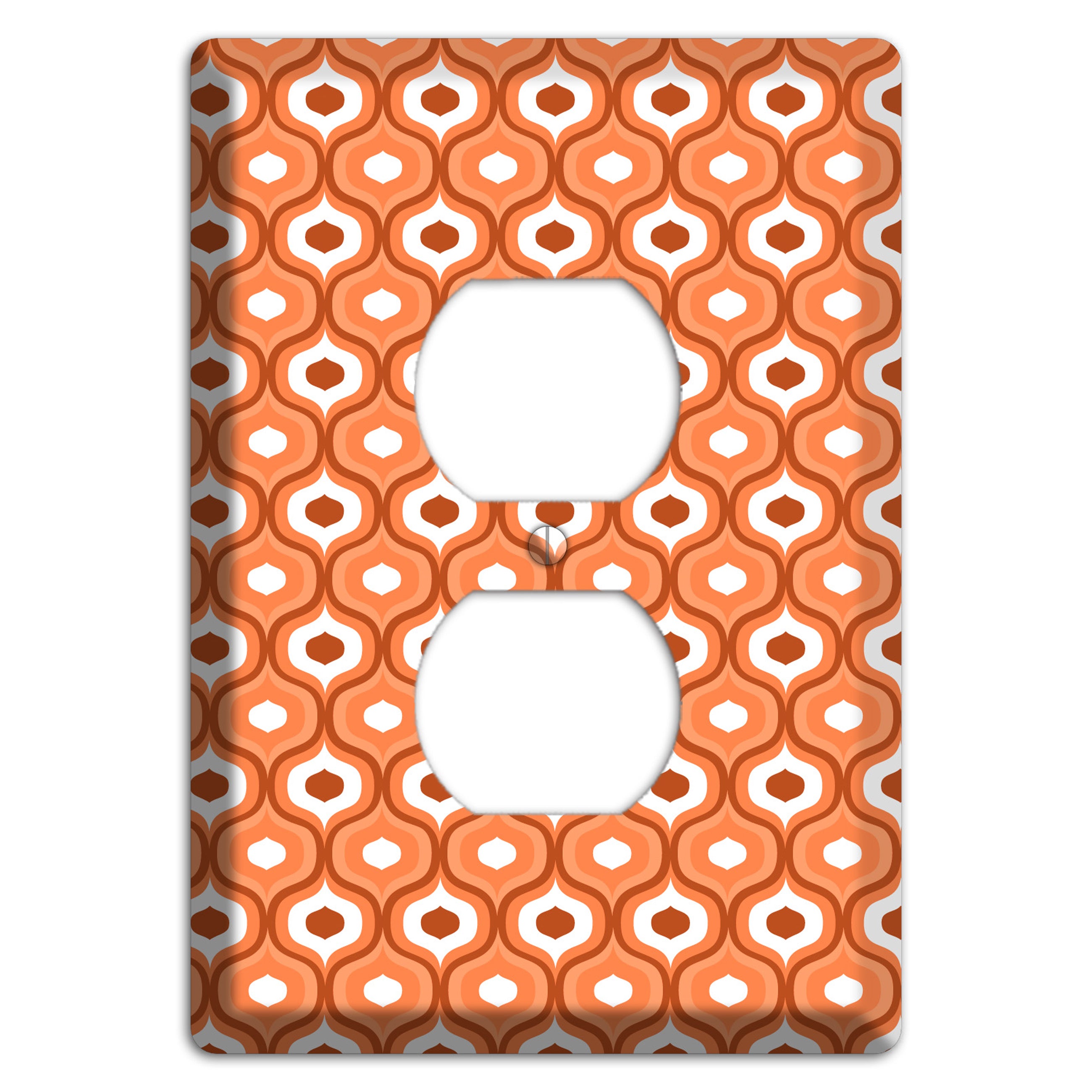 Orange and Red Double Scallop Duplex Outlet Wallplate