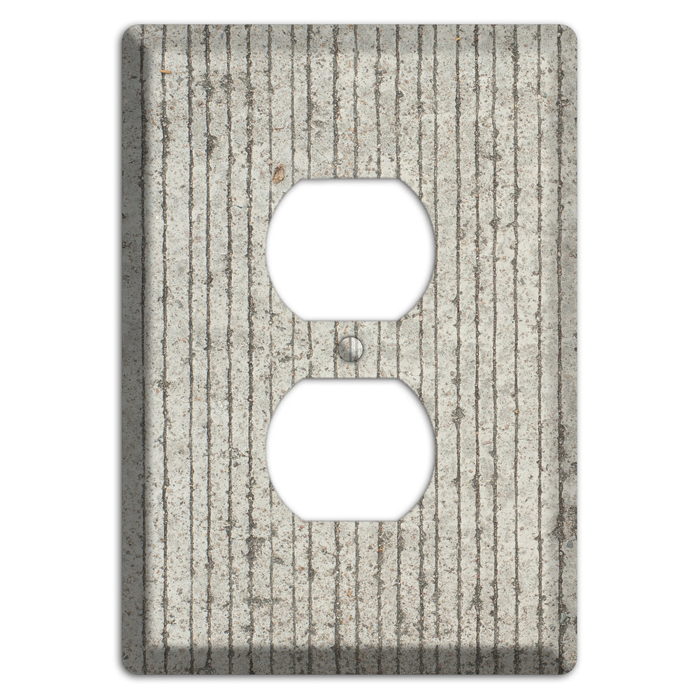 Vertical Concrete Duplex Outlet Wallplate