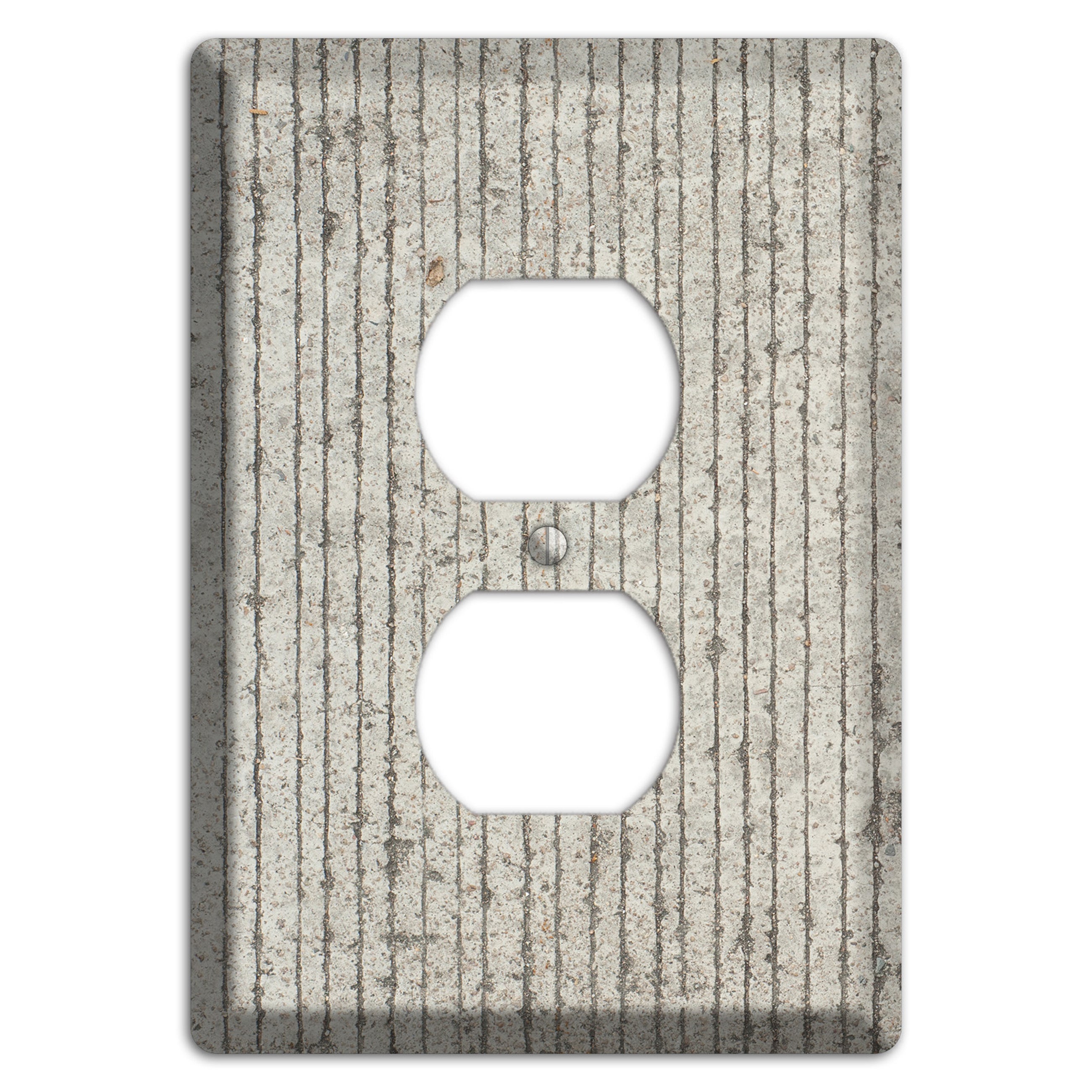 Vertical Concrete Duplex Outlet Wallplate