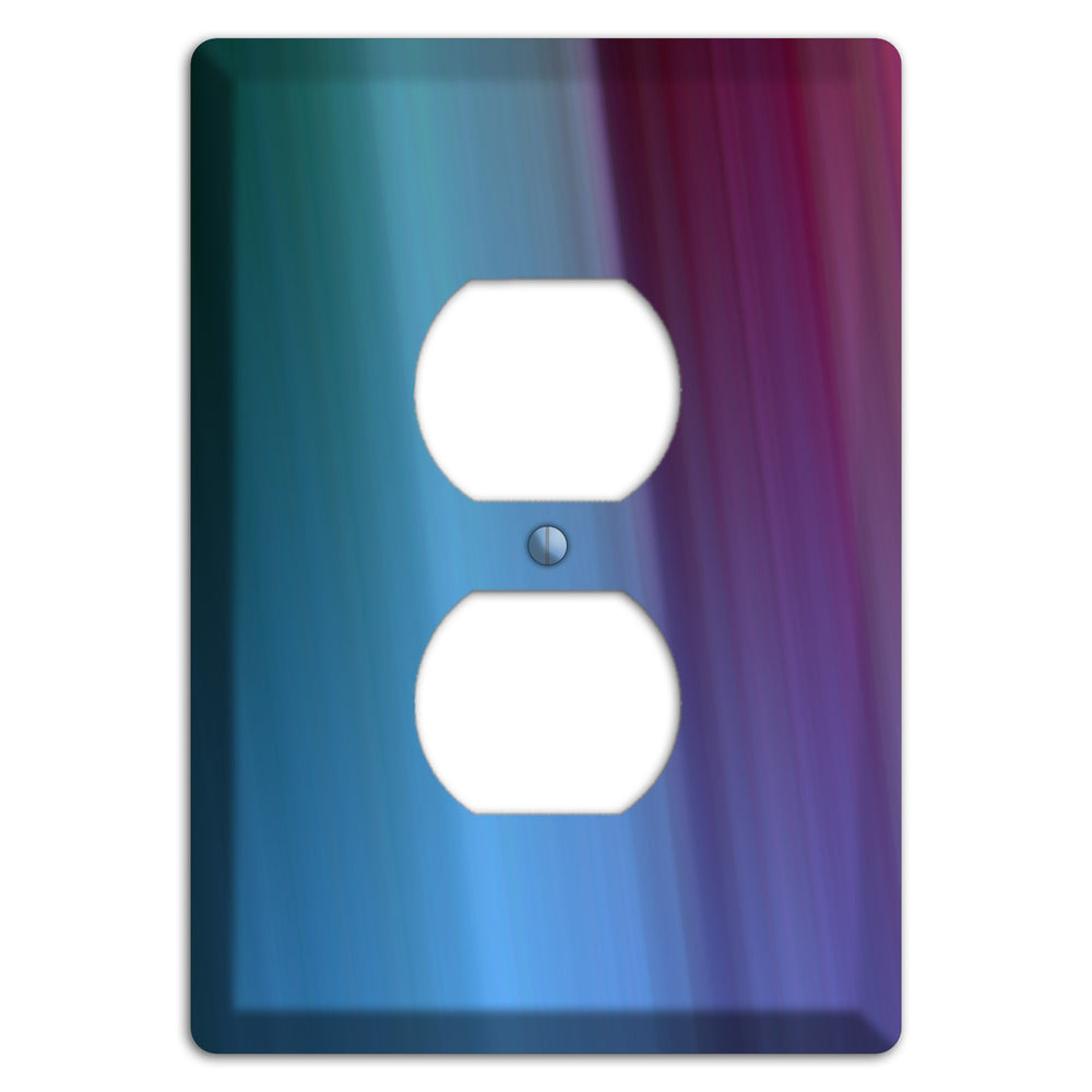 Blue and Purple Ray of Light Duplex Outlet Wallplate