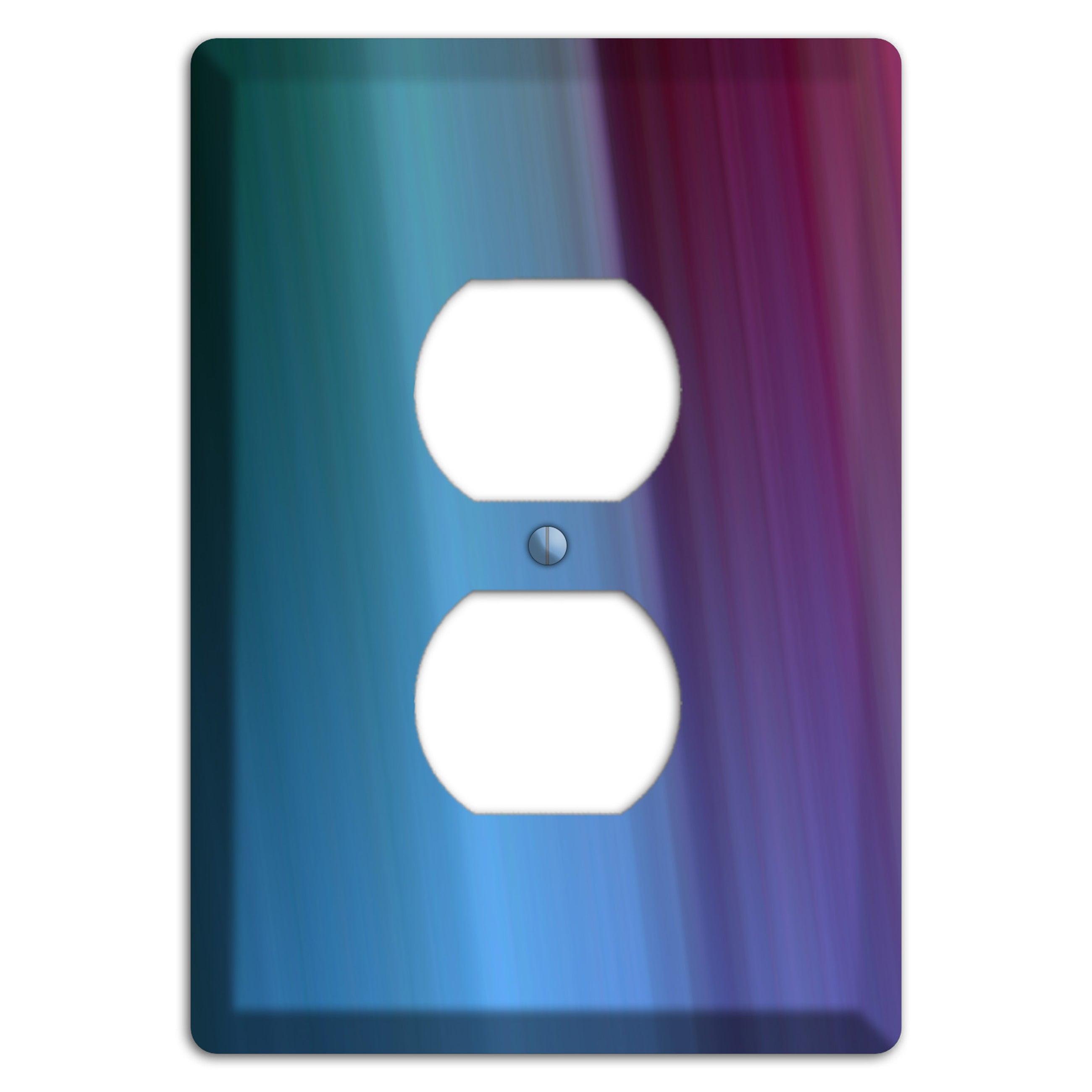 Blue and Purple Ray of Light Duplex Outlet Wallplate