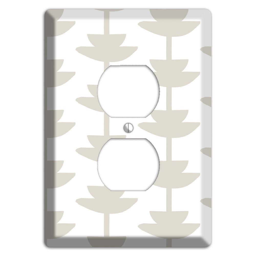 Simple Scandanavian Style P Duplex Outlet Wallplate