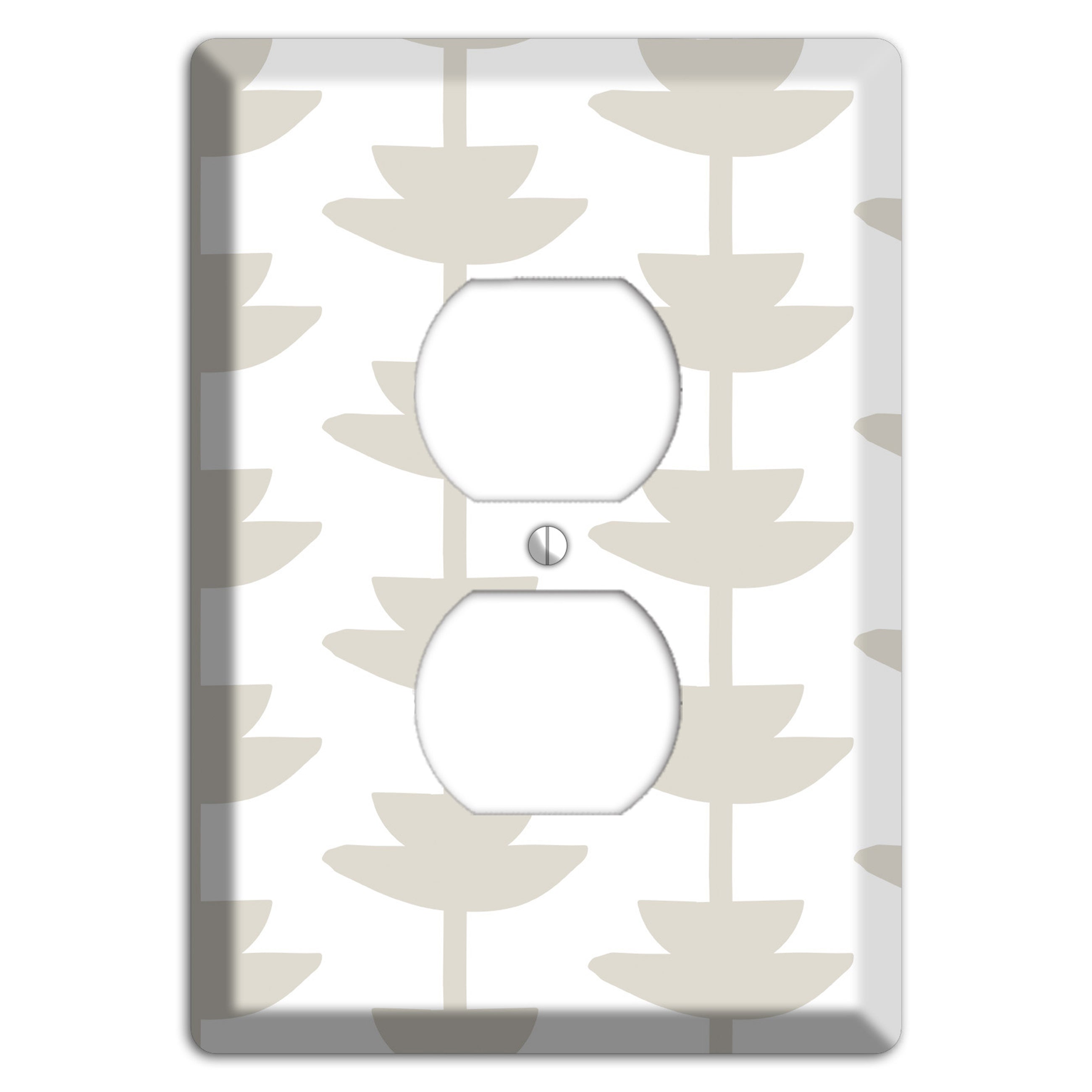 Simple Scandanavian Style P Duplex Outlet Wallplate