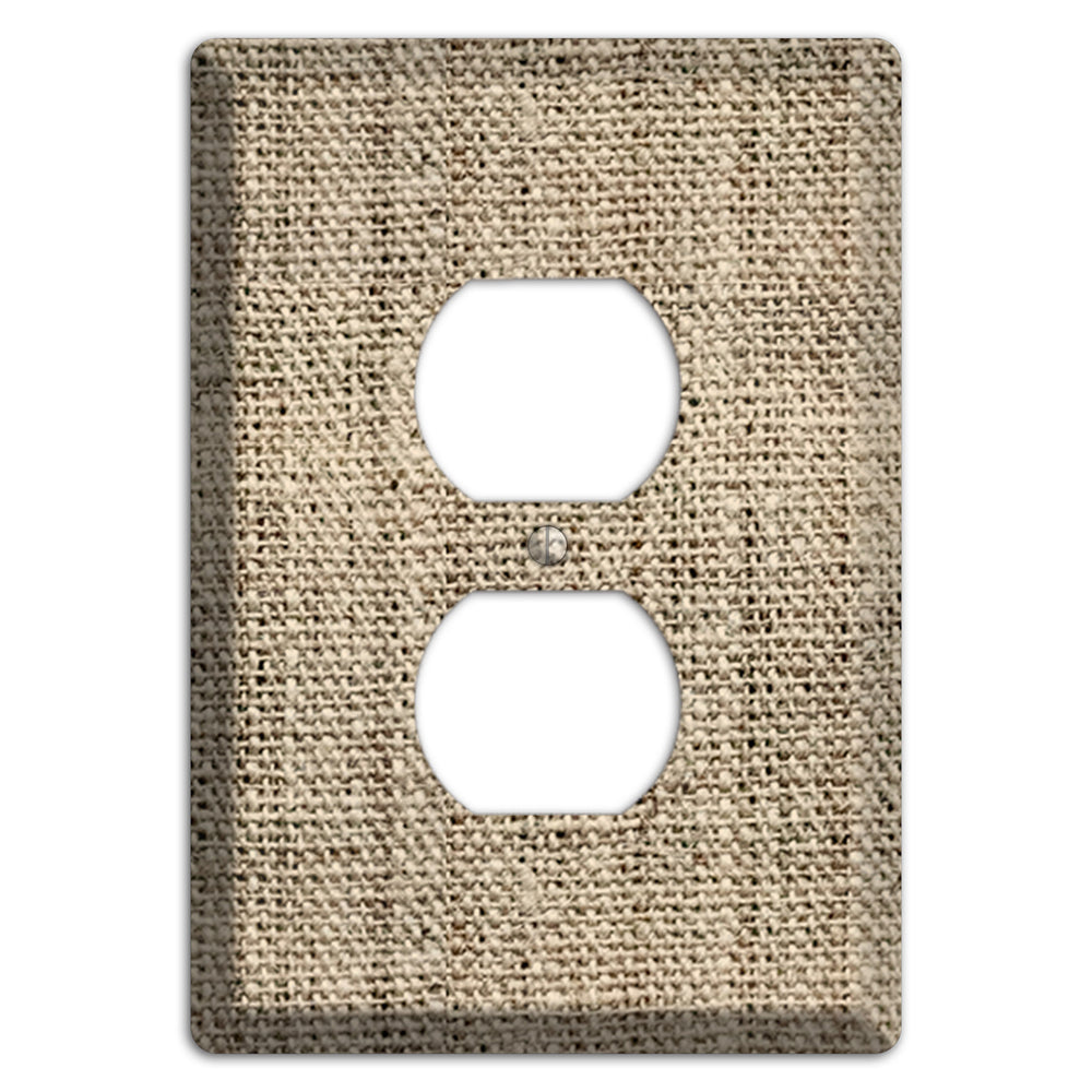 Hillary Burlap Duplex Outlet Wallplate