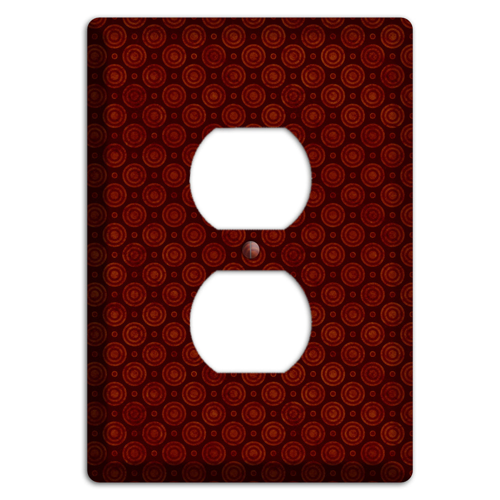 Maroon Circles 2 Duplex Outlet Wallplate