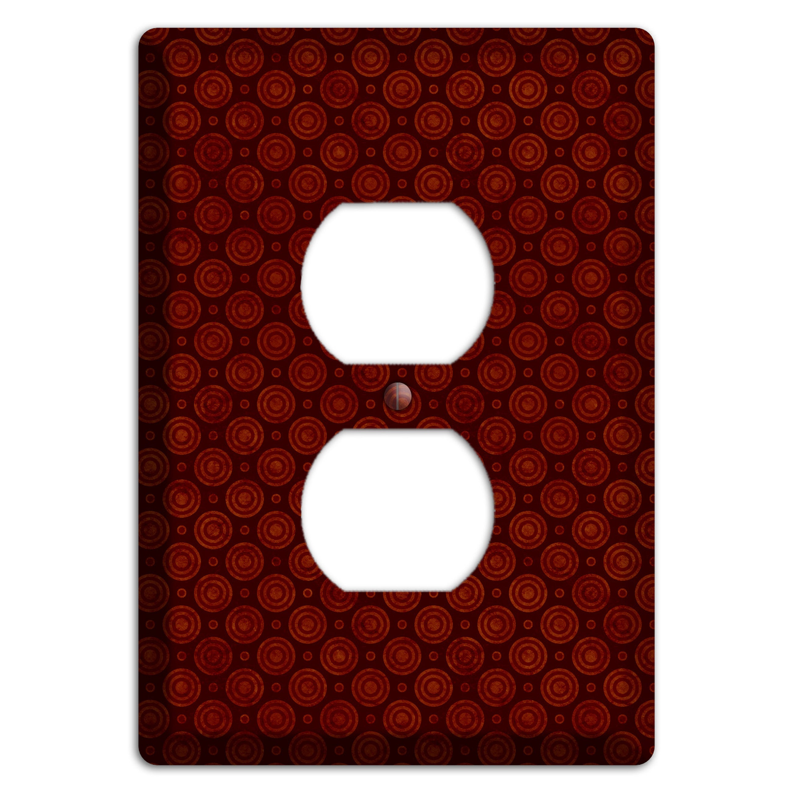 Maroon Circles 2 Duplex Outlet Wallplate