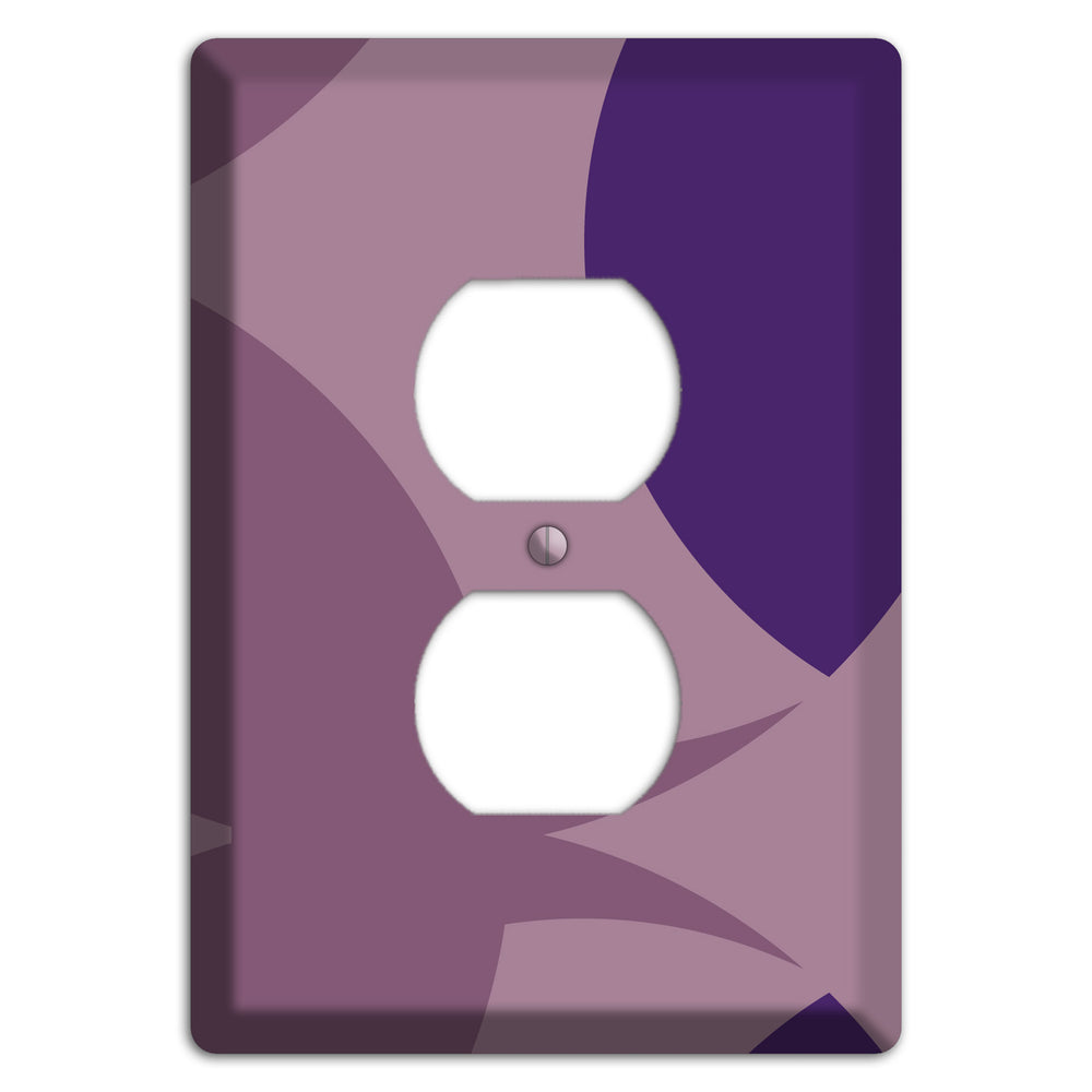 Purple Abstract Duplex Outlet Wallplate